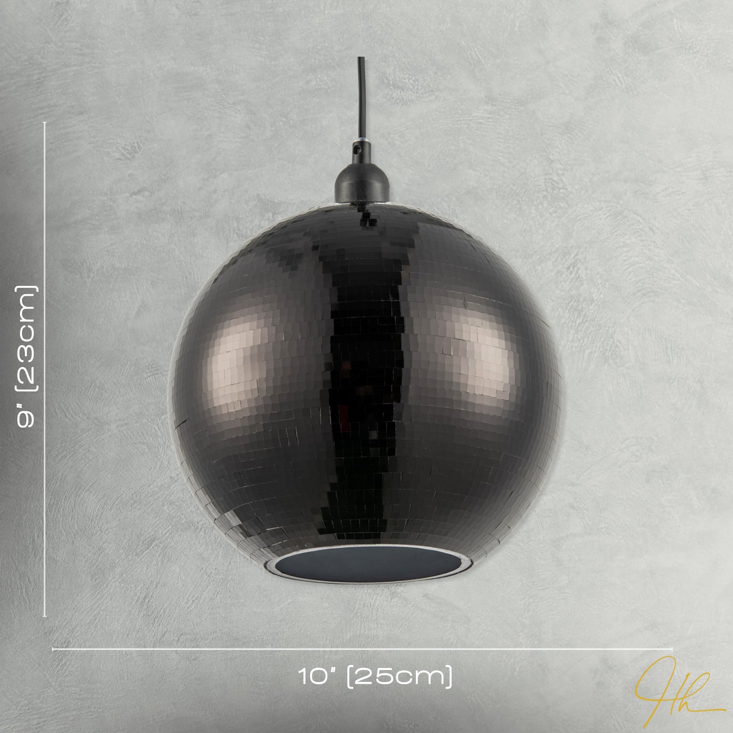Modern Shiny Disco Mosaic Ball in Mirrored Black Tiles Retro Style Image 7