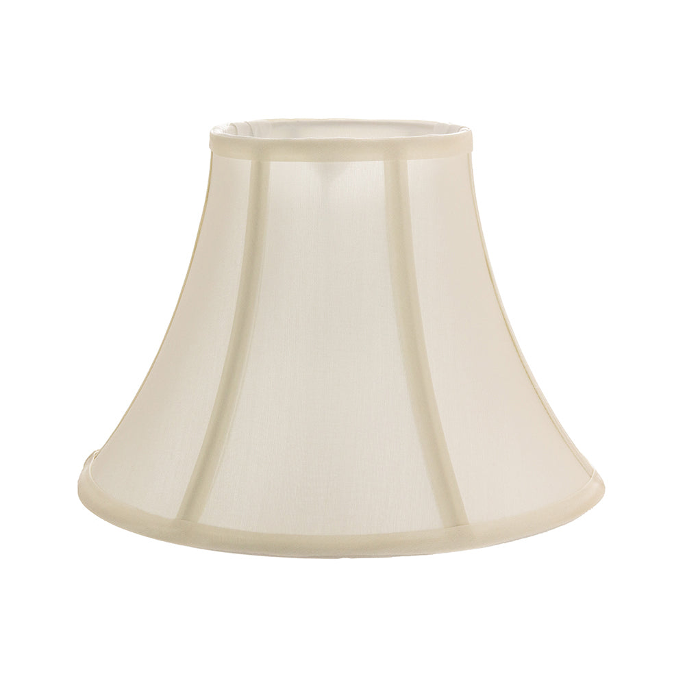 Traditional Empire Shaped 10 Inch Lamp Shade in Rich Silky Cream Cotton Fabric Image 1