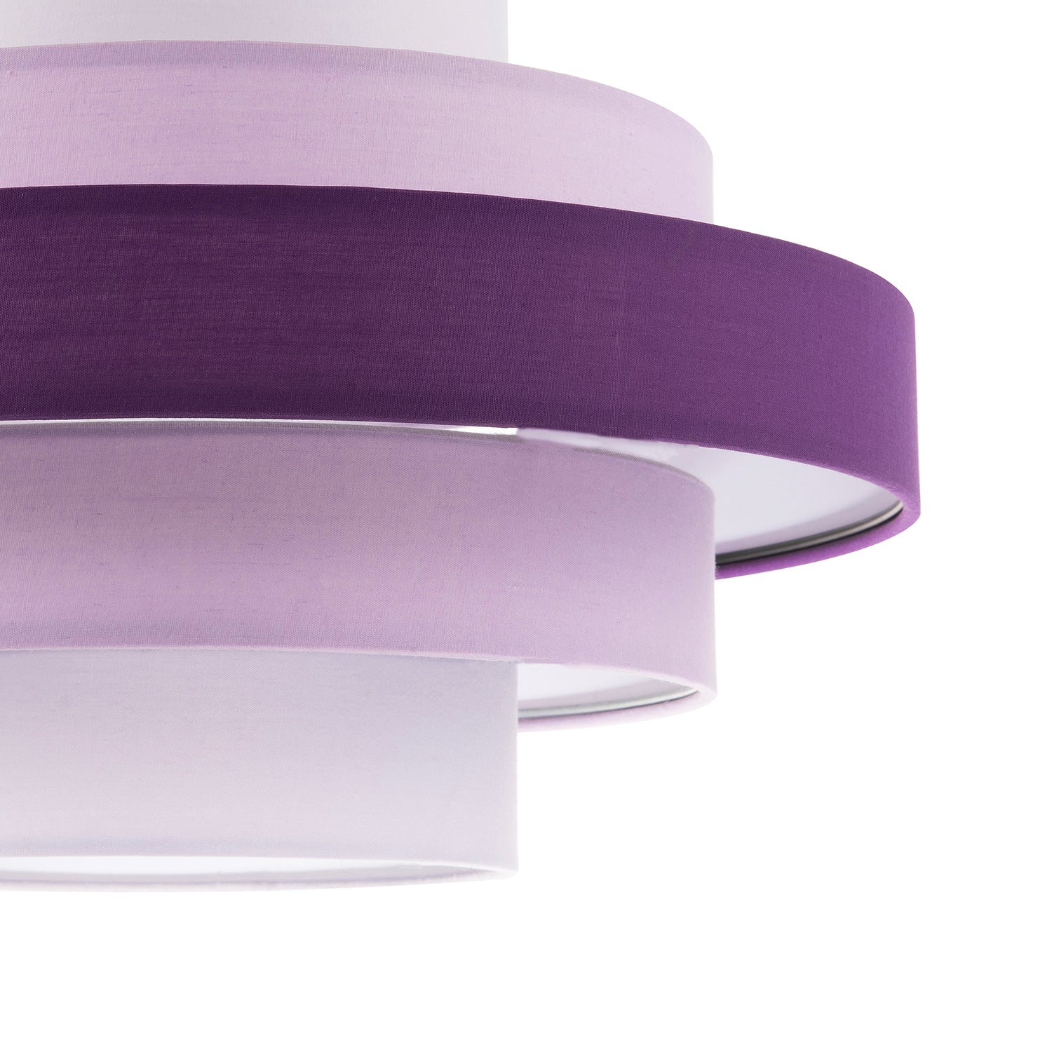 Five Tier Pendant Shade with Various Purple and Lilac Cotton Rings Image 4