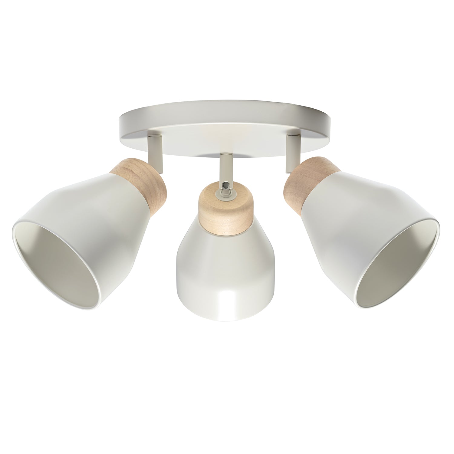 Contemporary Scandinavian Designed Triple Spot Ceiling Light in Muted Dove Grey Image 1