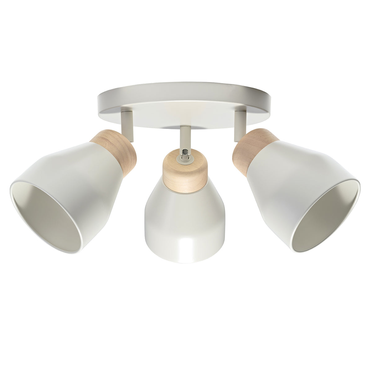 Contemporary Scandinavian Designed Triple Spot Ceiling Light Muted Dove