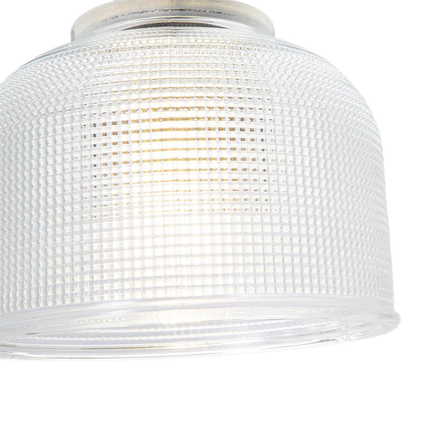 Modern Domed Transparent Etched Glass Pendant Lighting Shade - 15cm Image 5