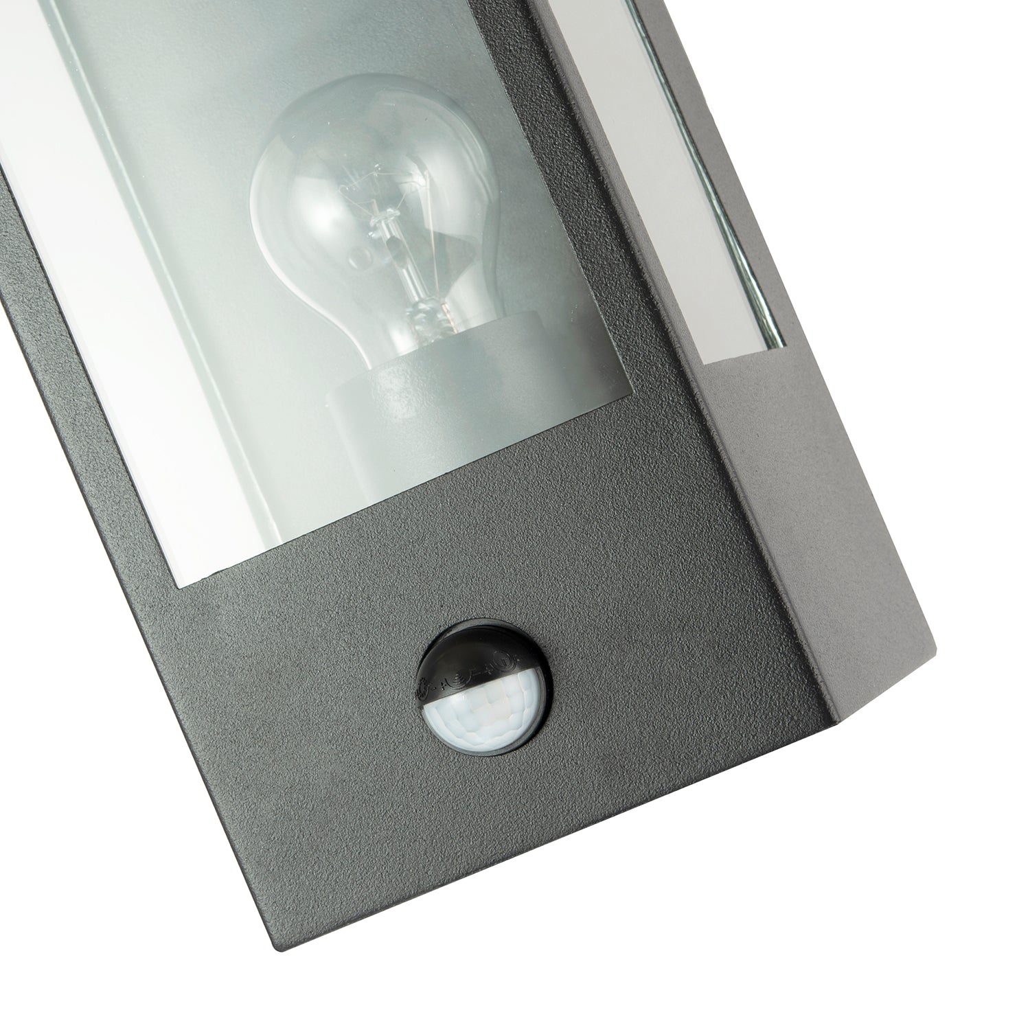 Modern Outdoor PIR Sensor Wall Light Fitting with Box Lantern Shape IP44 Rated Image 4