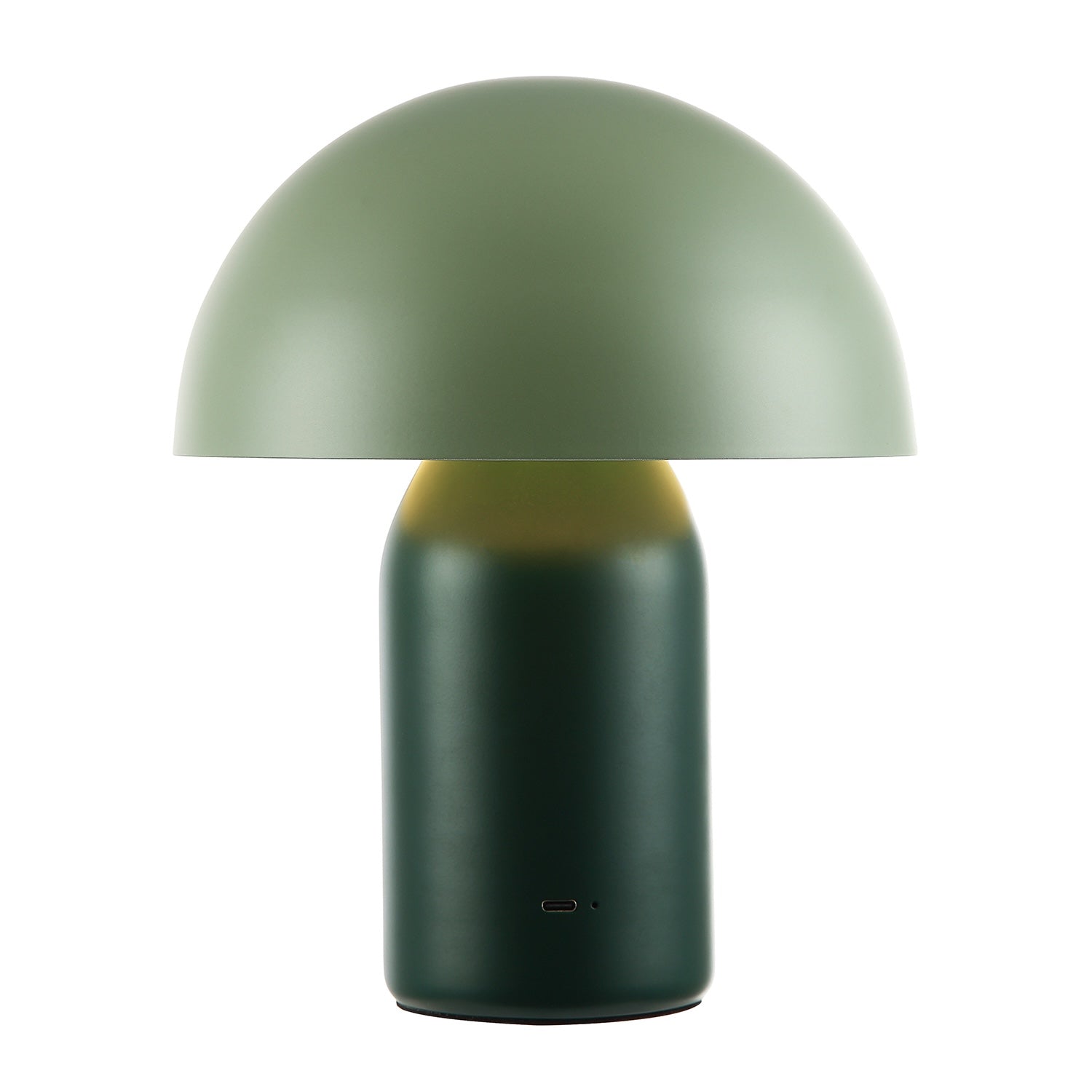 Modern Rechargeable Mushroom Table Lamp in Forest and Olive Green - Touch Dimmer Image 8