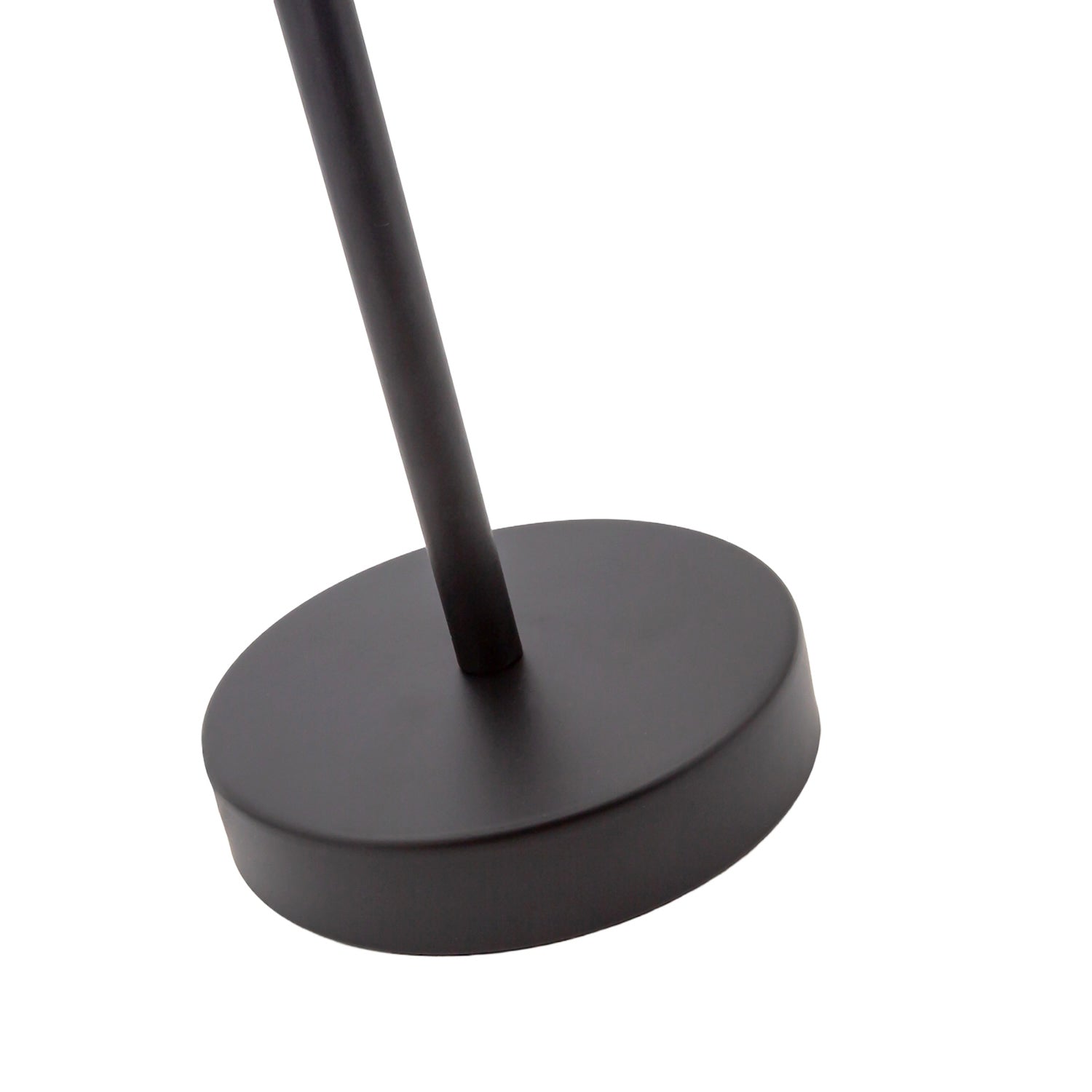 Modern Opal White Glass Globe Table Lamp with Tall Matte Black Stem Image 4