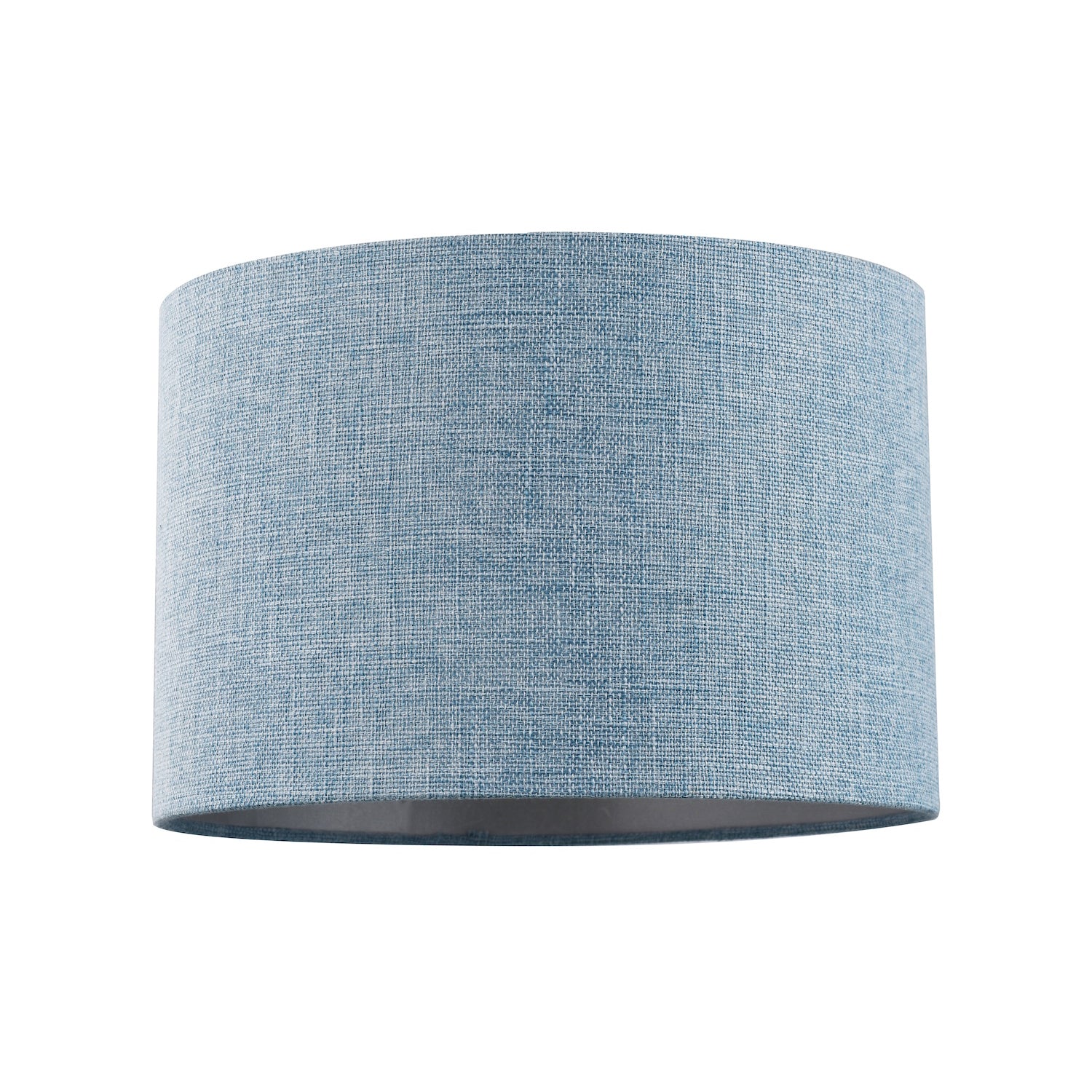 Contemporary and Sleek Blue Nova Plain Linen Fabric Drum Lamp Shade 60w Maximum Image 1