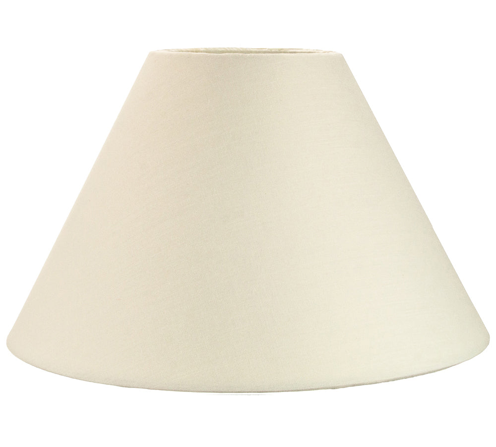 Traditional 14" Cream Cotton Coolie Lampshade Suitable for Table Lamp or Pendant Image 1