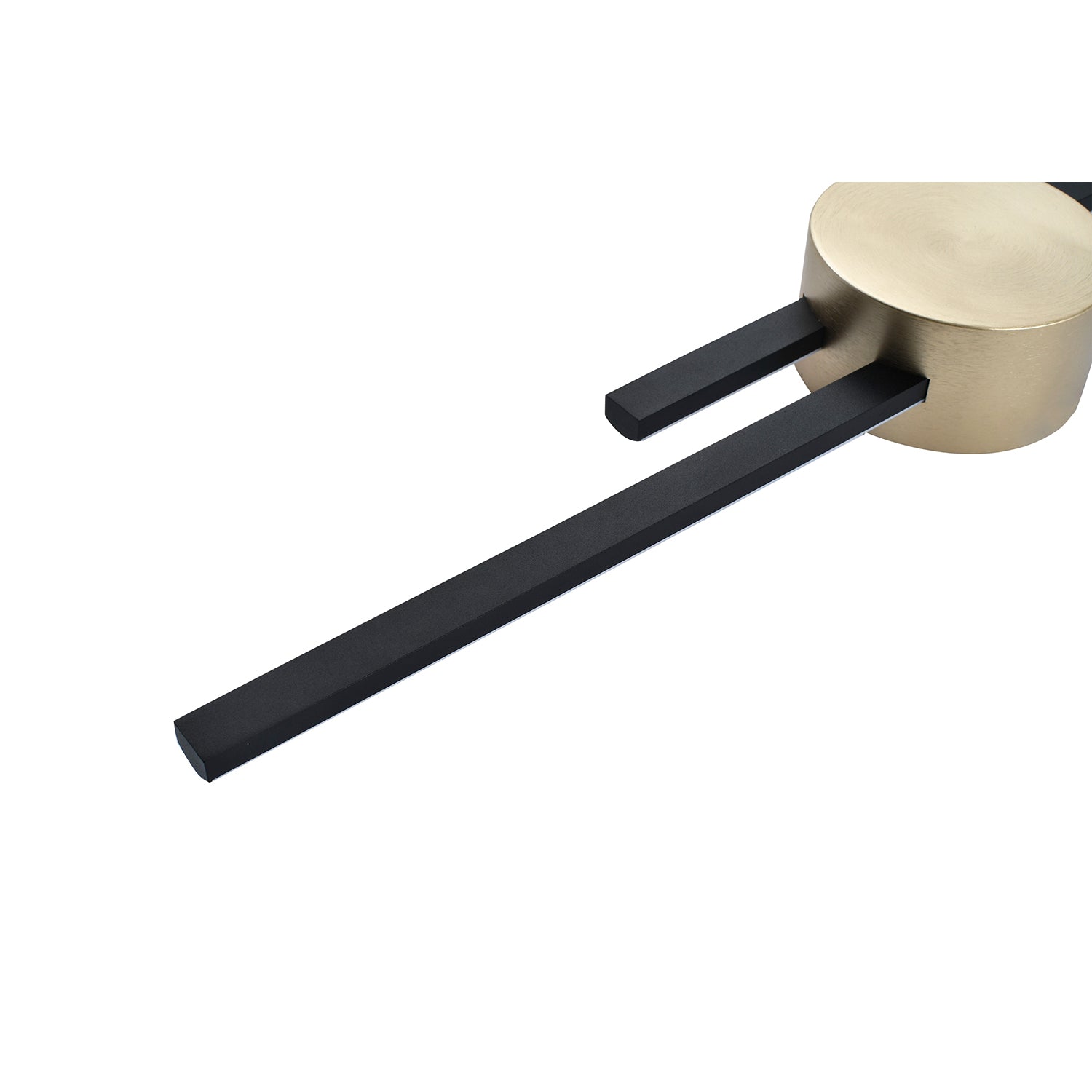 Modern Architectural Design Wall Light Fitting in Brush Gold and Black Image 4