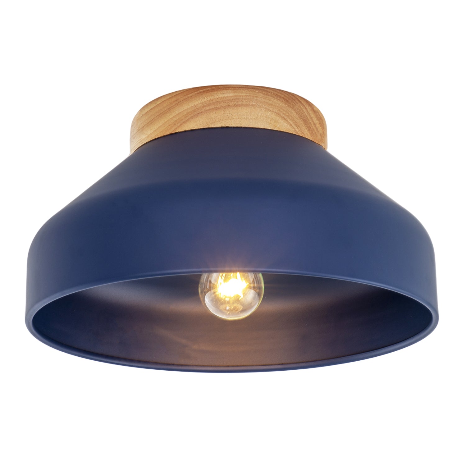 Chic Scandinavian Designed Semi Flush Ceiling Light in Midnight Blue Image 2