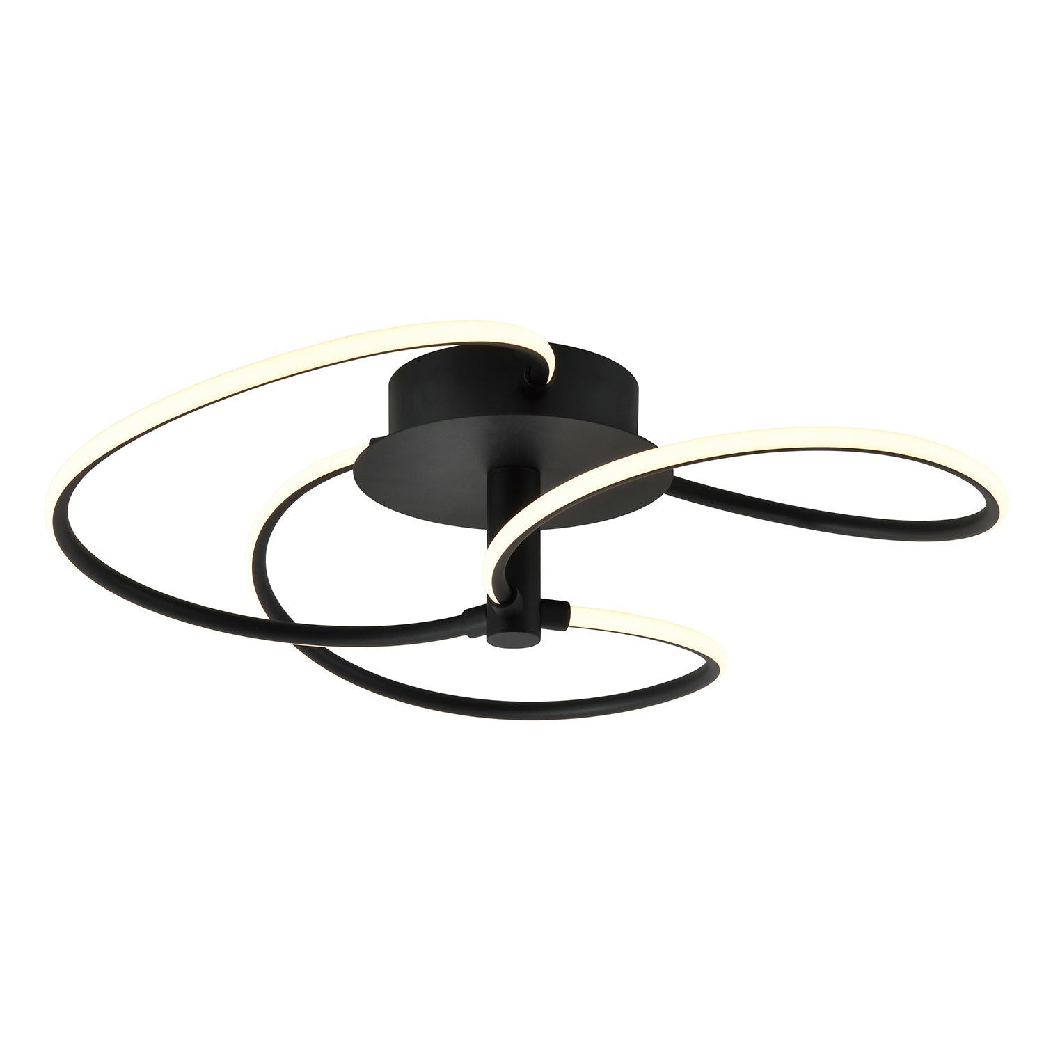 Contemporary Fan Shape Designed Eco LED Ceiling Light Fitting in Matt Black Sand Image 2