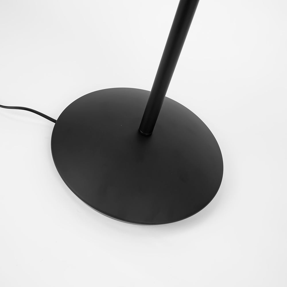 Contemporary and Sleek Matt Black Metal Floor Lamp Base with Inline Switch Image 3