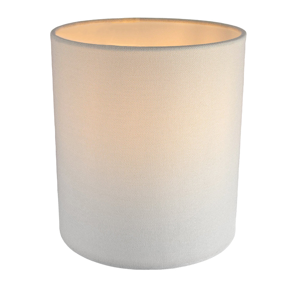 Contemporary and Elegant Dove Grey Linen Fabric 18cm High Cylinder Lamp Shade Image 2