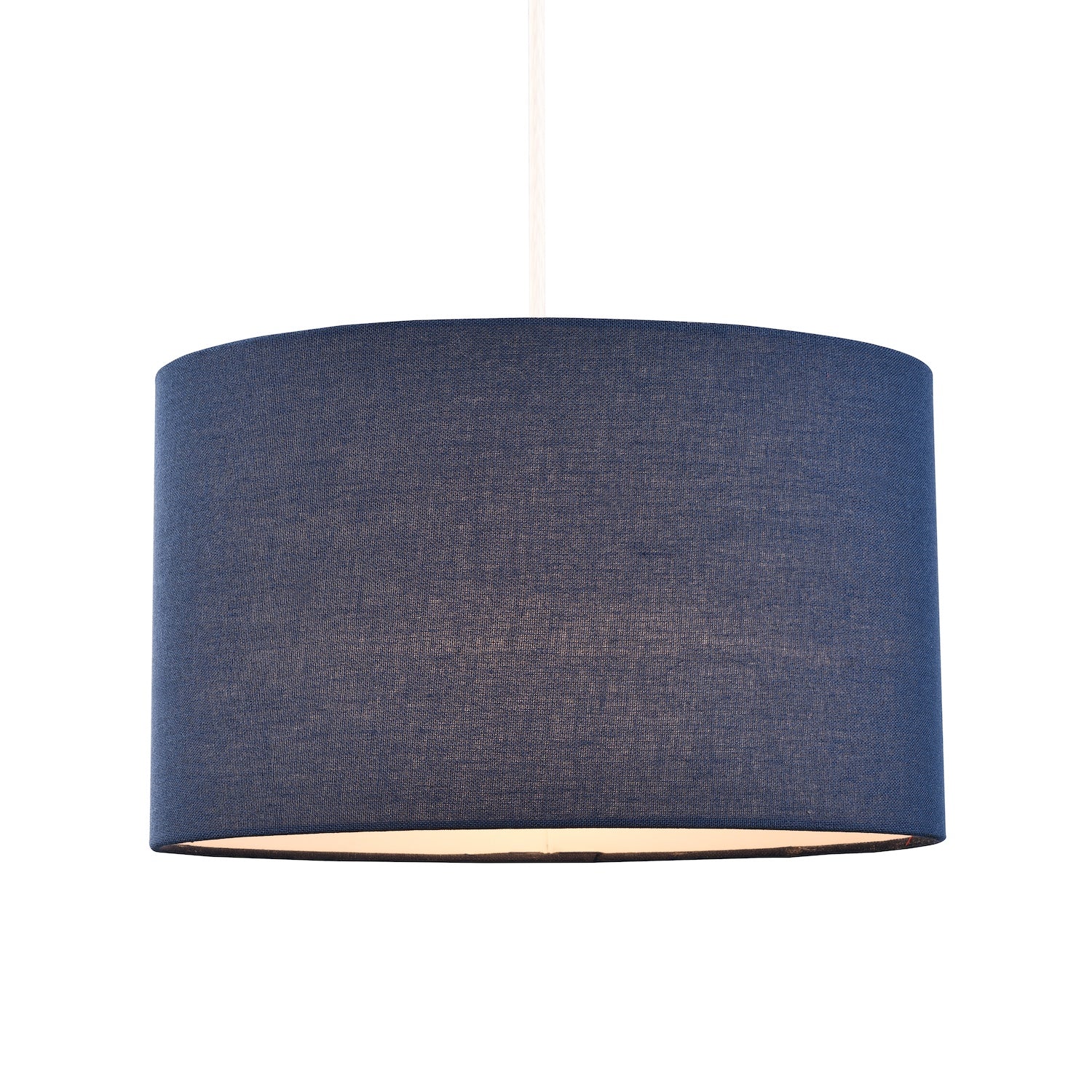 Contemporary and Stylish Navy Blue Linen Fabric Oval Lamp Shade - 30cm Width Image 2