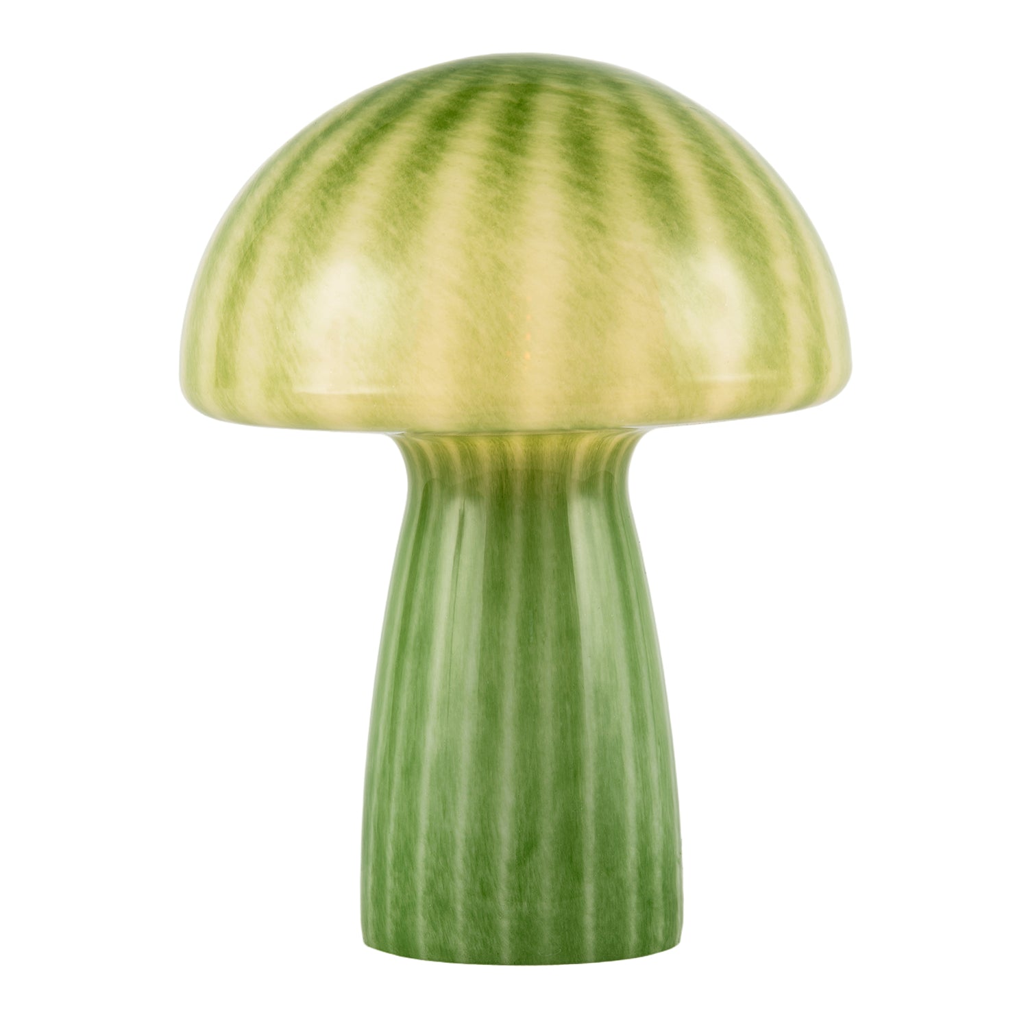 1970s Italian Design Translucent Jade Green Glass Mushroom Table Lamp Image 2