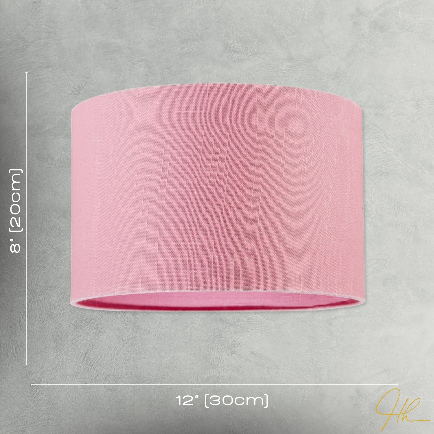 Modern Designer Candy Pink Textured Linen Fabric Circular Lamp Shade Image 7