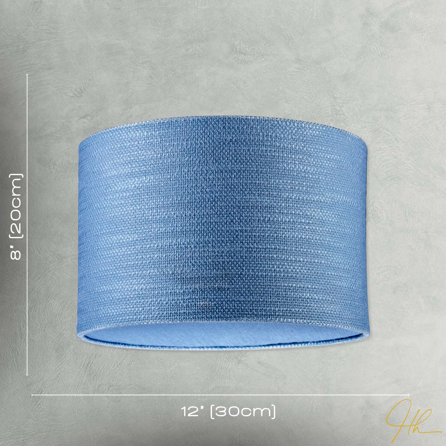 Glacier Lake Blue Textured Linen Pendant Lighting Shade with Diffuser Image 7