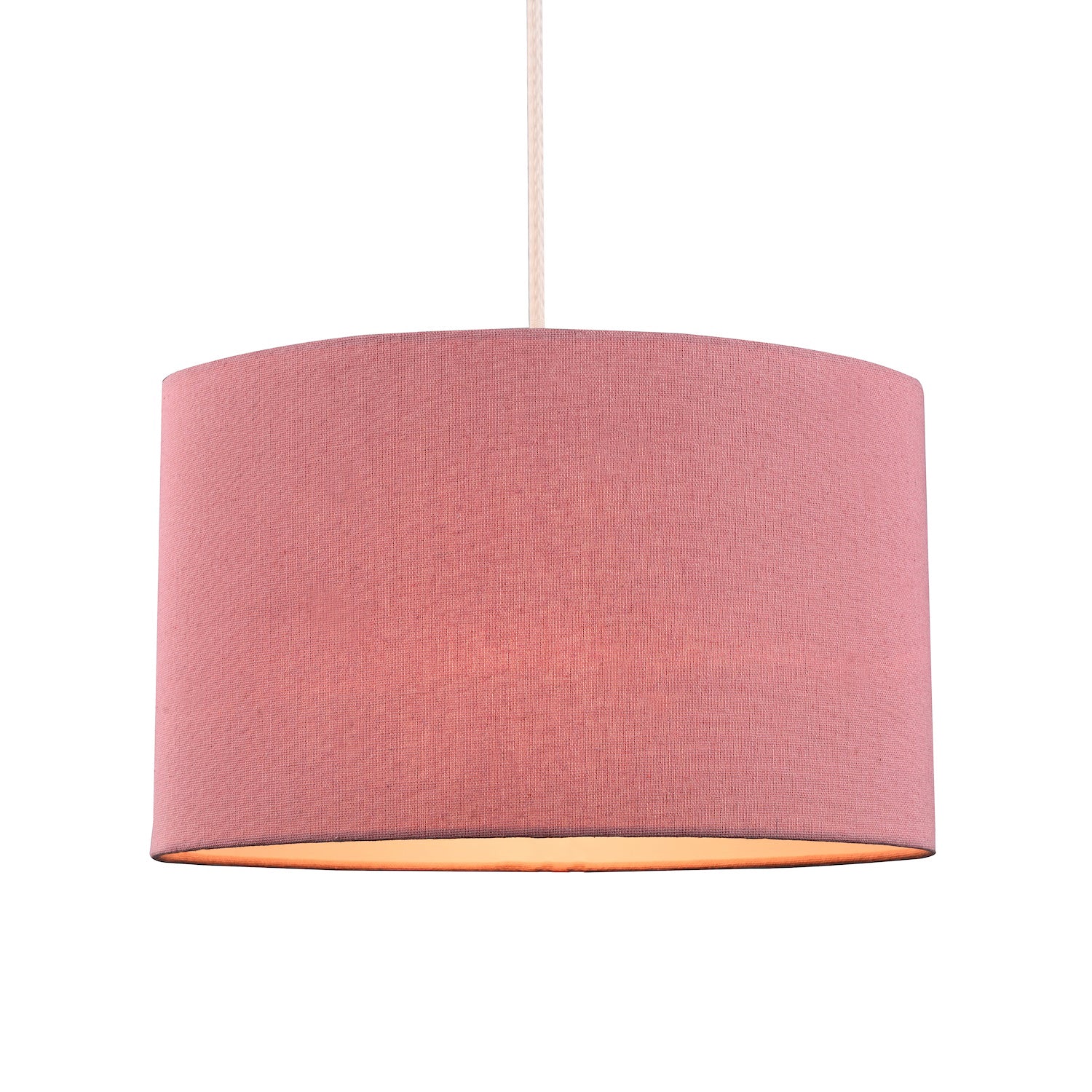 Contemporary and Stylish Blush Pink Linen Fabric Oval Lamp Shade - 30cm Width Image 2