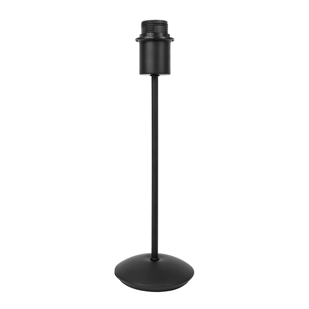 Contemporary and Sleek Matt Black Metal Table Lamp Base with Inline Switch Image 1