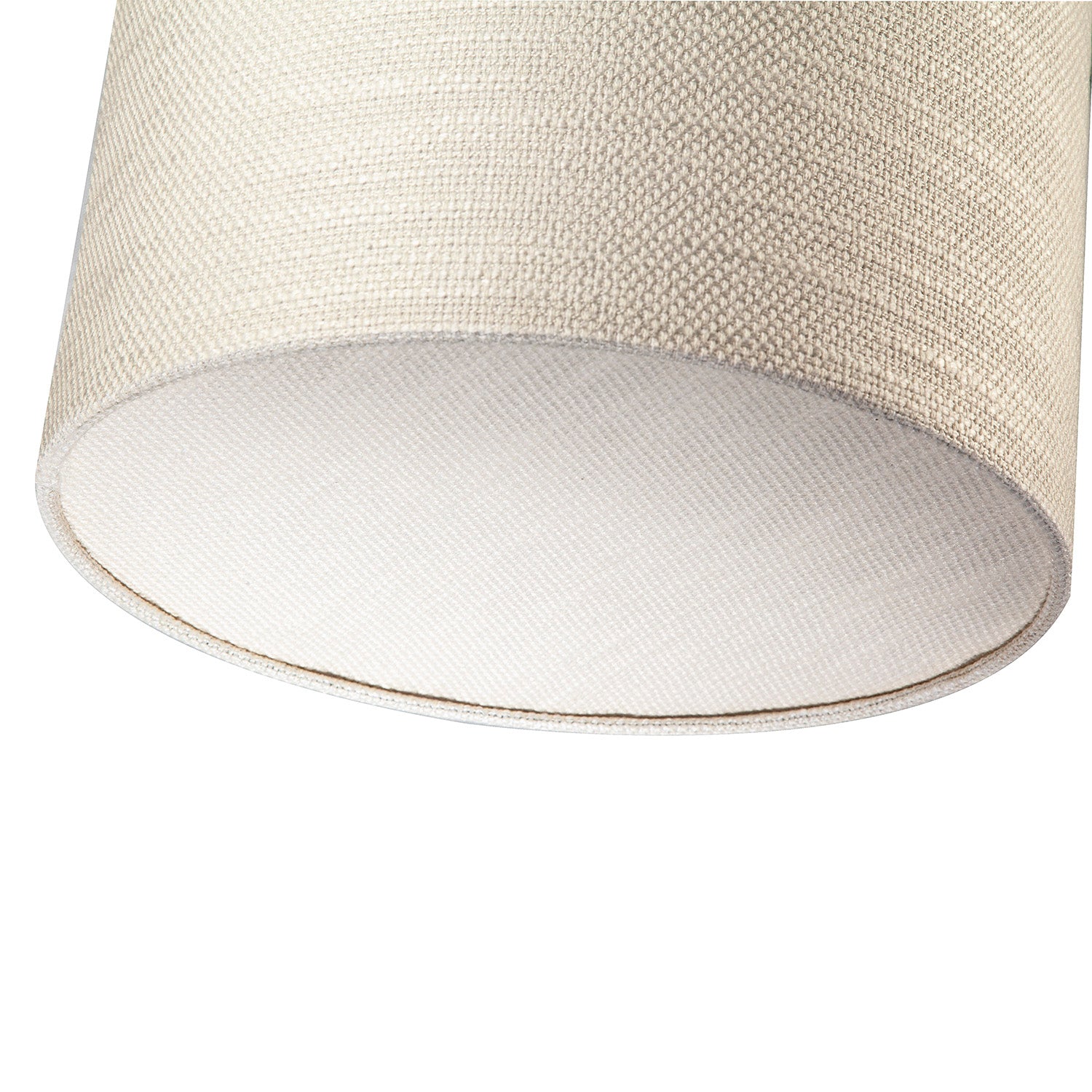Coconut Milk Textured Linen Pendant Lighting Shade with Diffuser Image 4