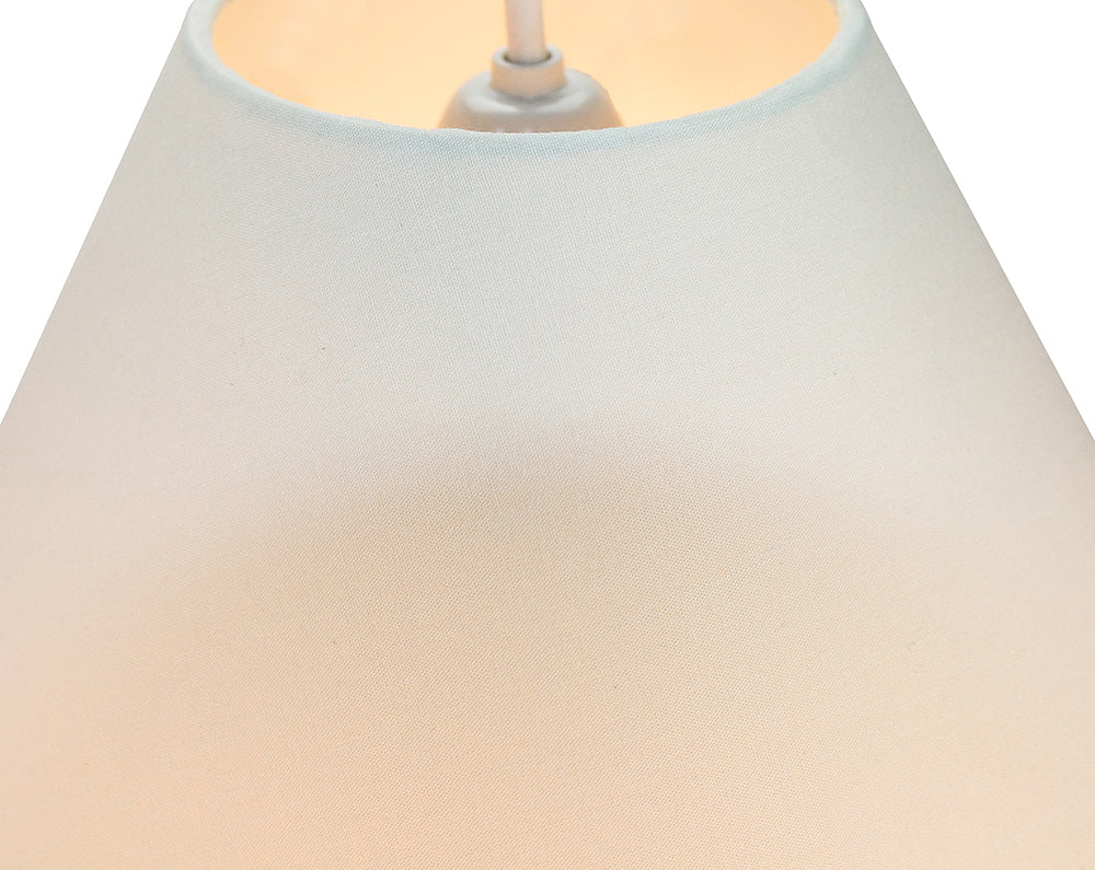 Traditional 12" Cream Cotton Coolie Lampshade Suitable for Table Lamp or Pendant Image 5