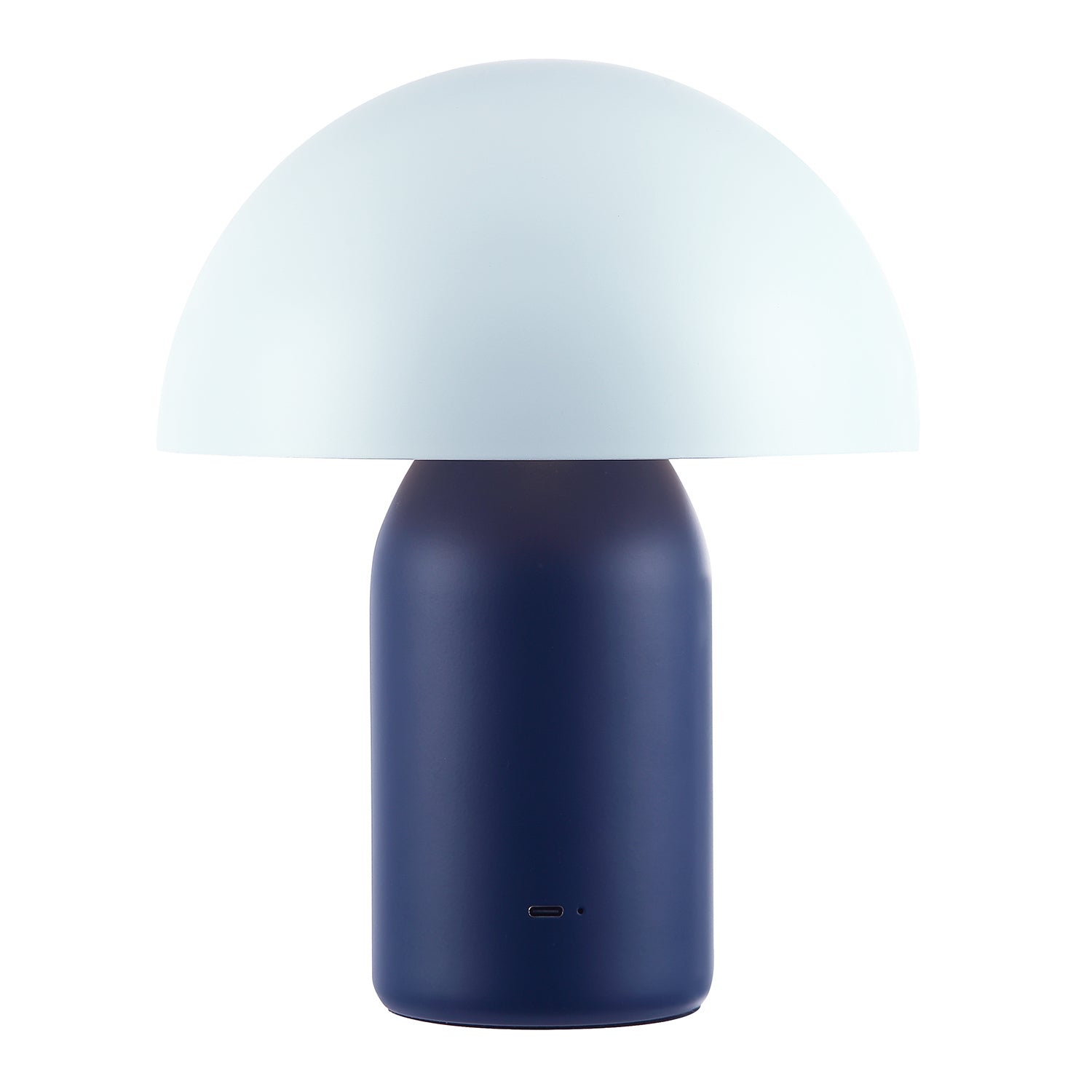 Modern Rechargeable Mushroom Table Lamp in Midnight and Nova Blue - Touch Dimmer Image 2