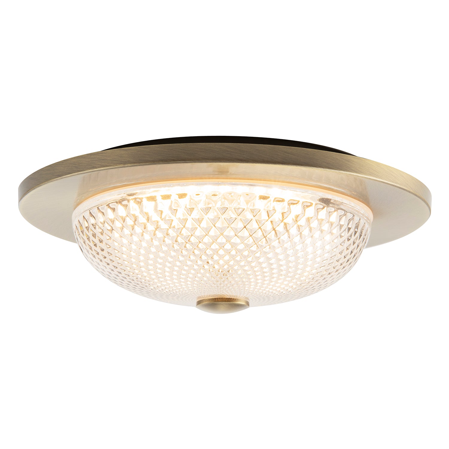 Modern Bathroom Ceiling Light Fitting with Clear Diamond Effect Glass Image 5