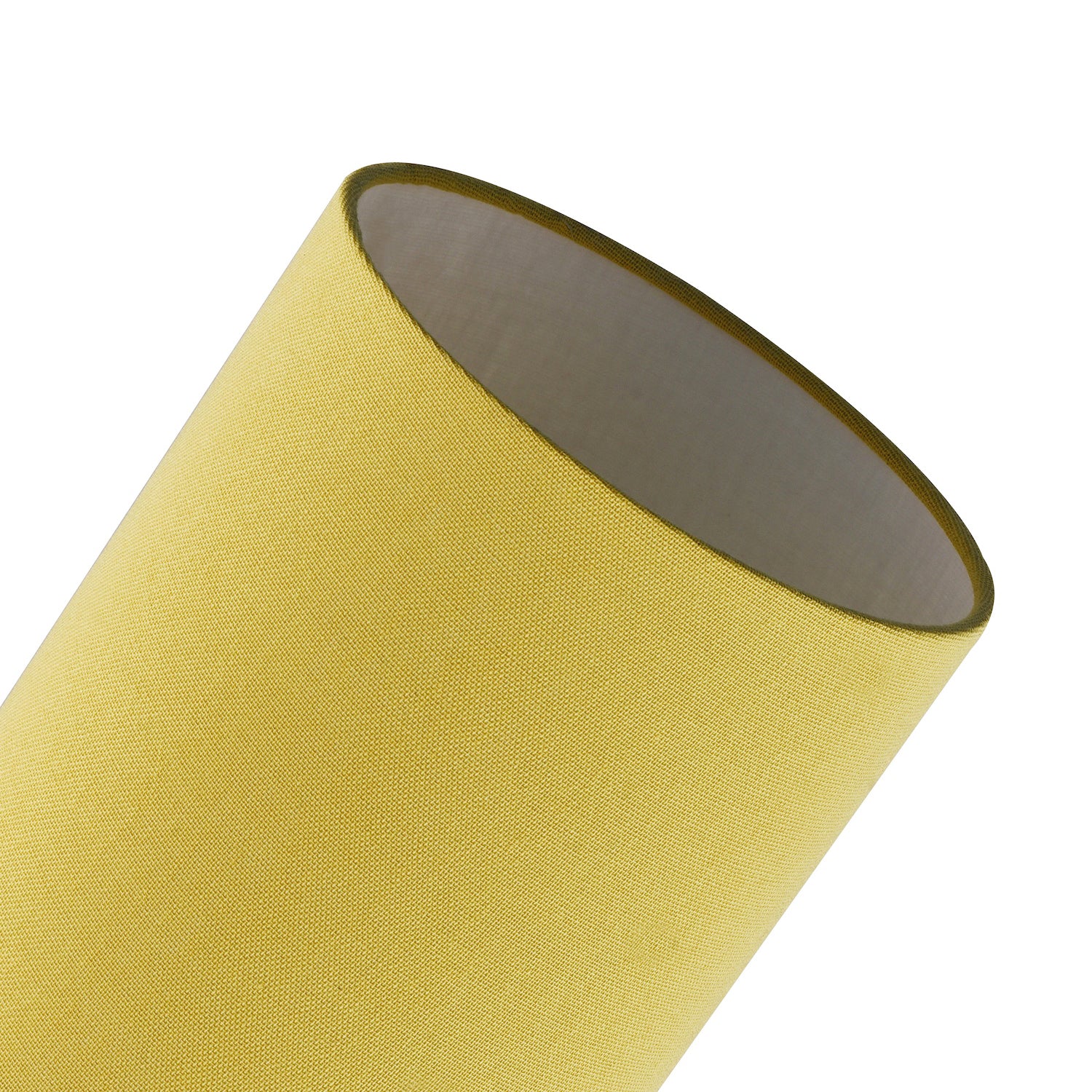 Contemporary and Stylish Mustard Ochre Linen Fabric Tall Cylindrical Lampshade Image 5