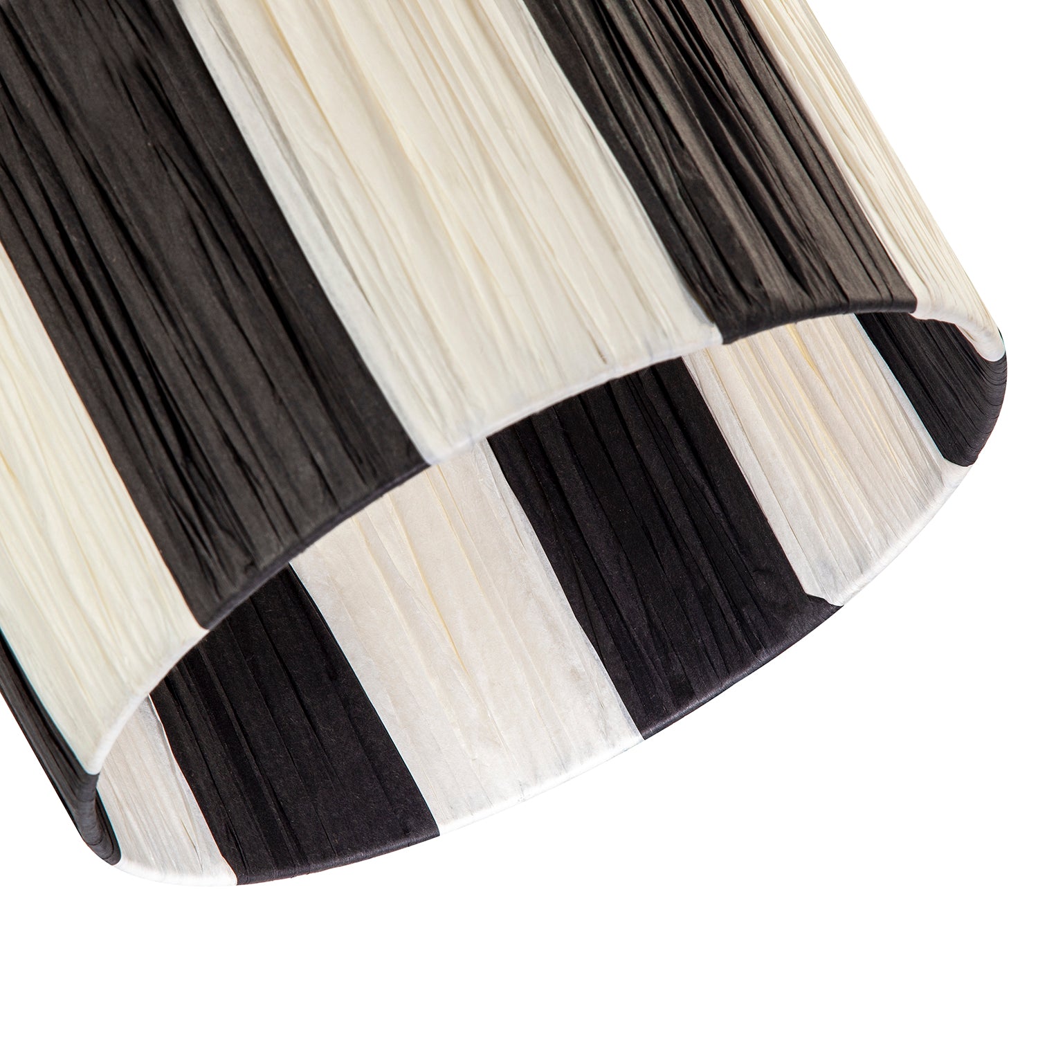 Designer Two Tone Black and White Folded Pleated Paper Lamp Shade Image 5