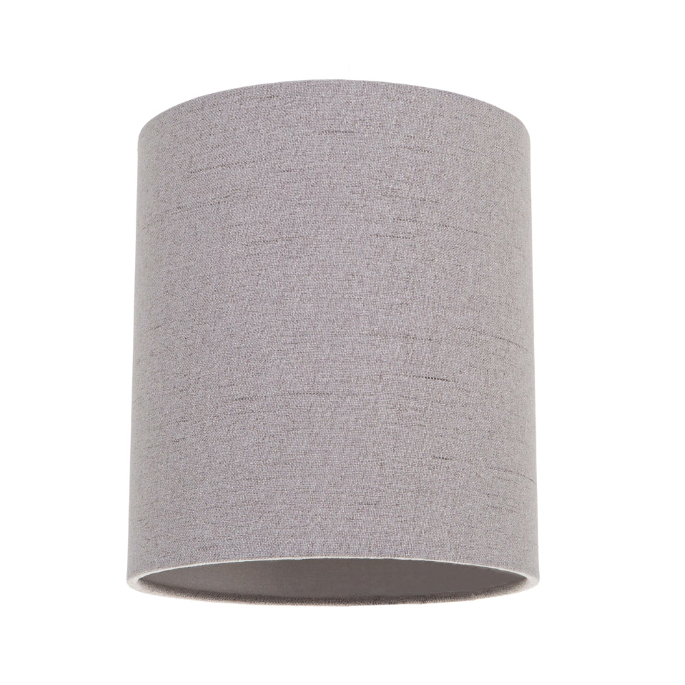 Contemporary and Sleek Grey Linen Fabric 6" Cylindrical Lamp Shade 60w Maximum Image 1