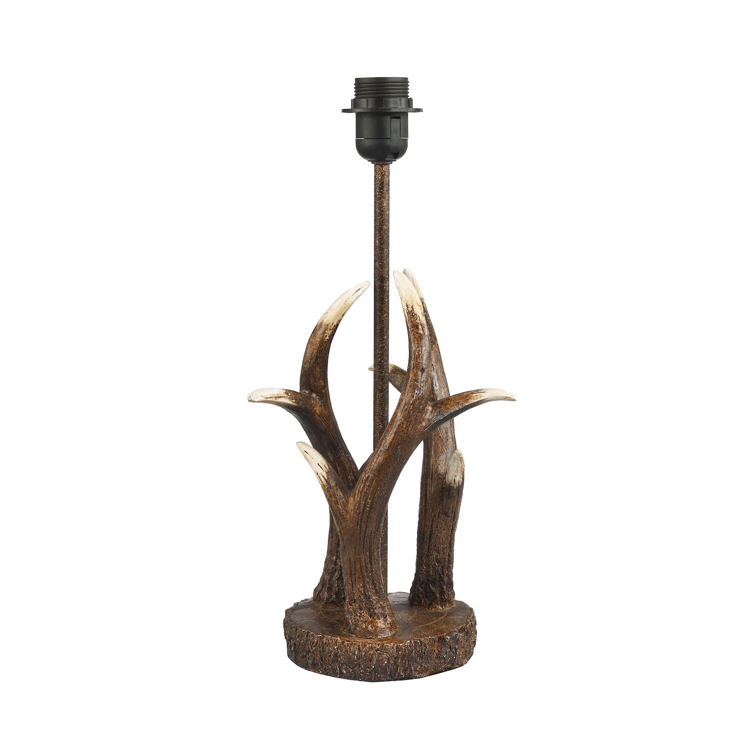 Traditionally Designed Antler Resin Table Lamp Base in a Rustic Bronze Finish Image 1