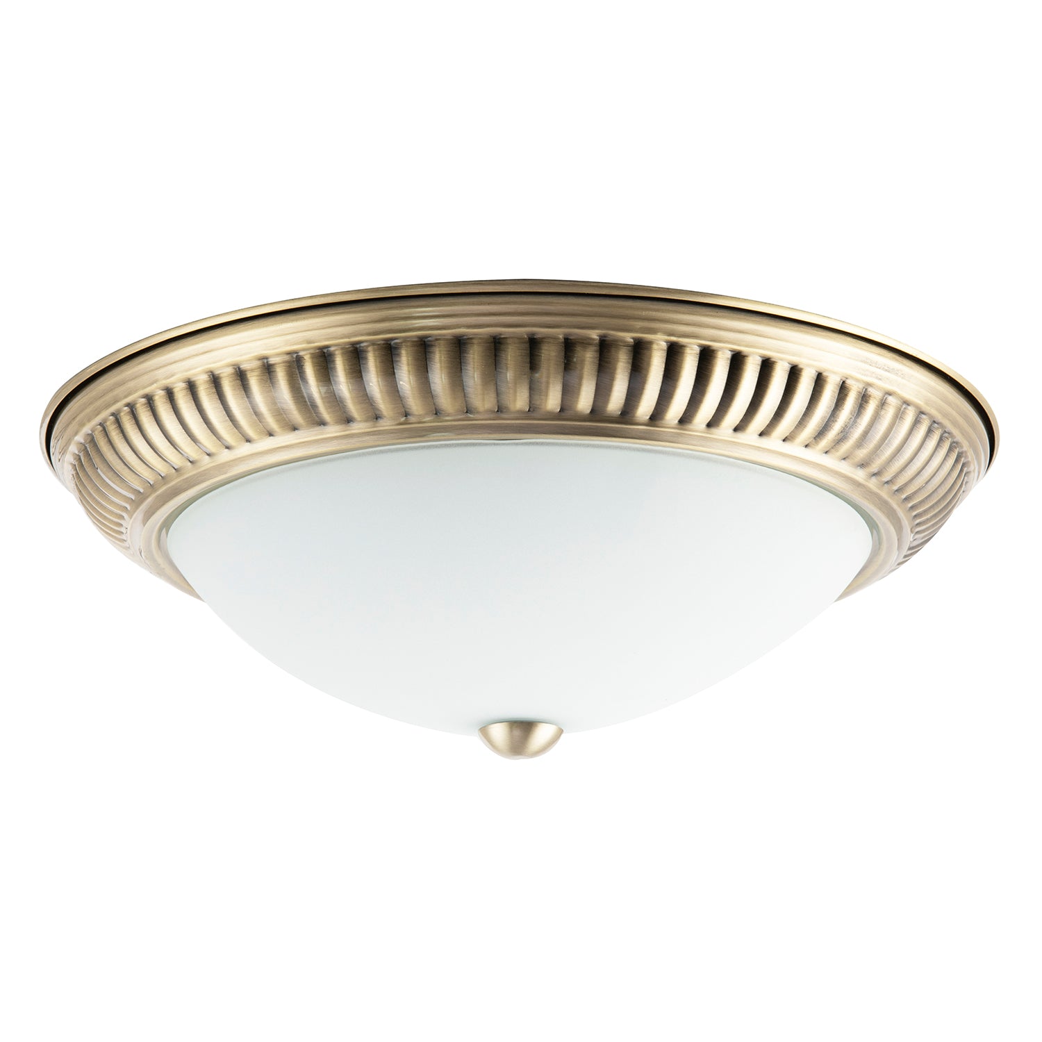 Modern LED IP44 Flush Ceiling Light in Antique Brass with Sensor Image 5