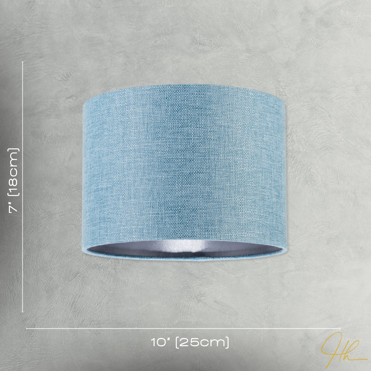 Contemporary and Sleek Blue Nova Plain Linen Fabric Drum Lamp Shade Image 7