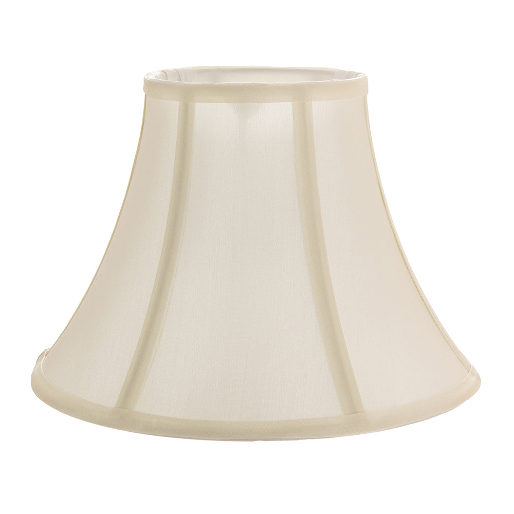 Traditional Empire Shaped 12 Inch Lamp Shade in Rich Silky Cream Cotton Fabric Image 1