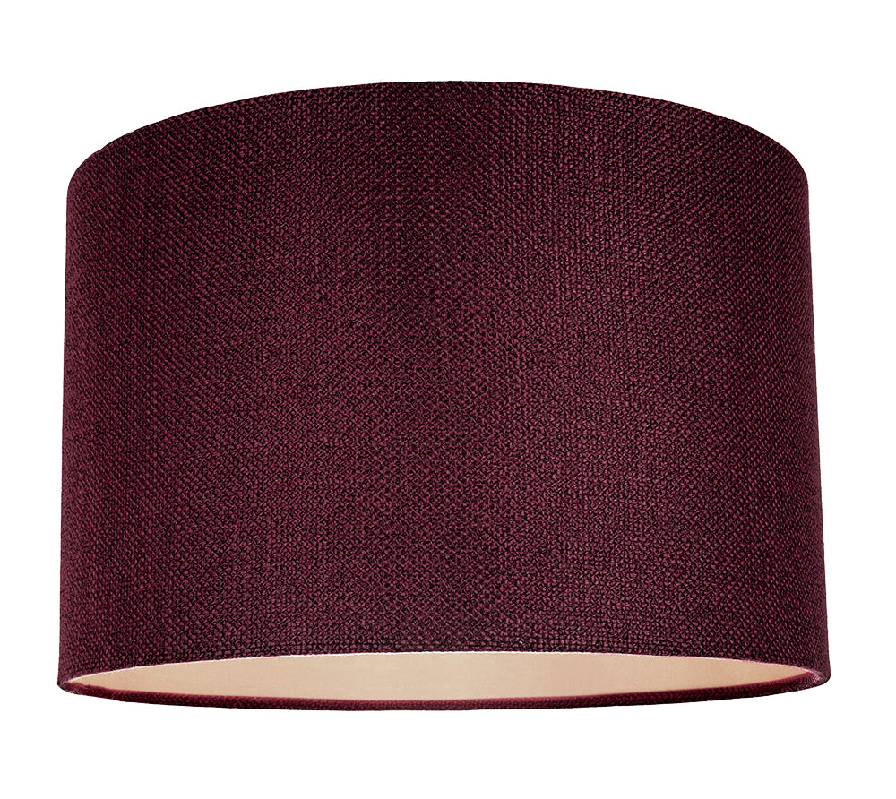 Contemporary and Sleek Purple Plain Linen Fabric Drum Lamp Shade 60w Maximum Image 3