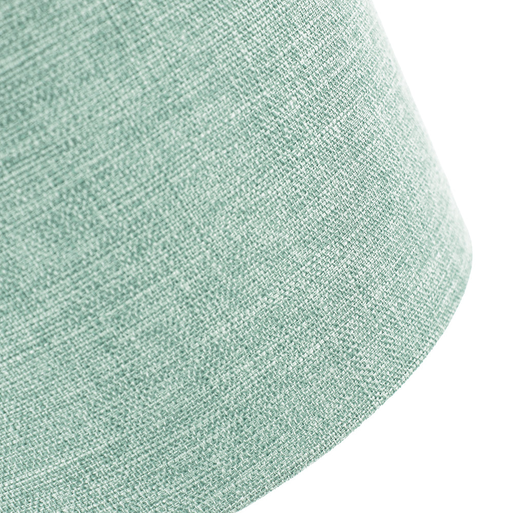 Contemporary and Sleek Mint Plain Linen Fabric Drum Lamp Shade 60w Maximum Image 4