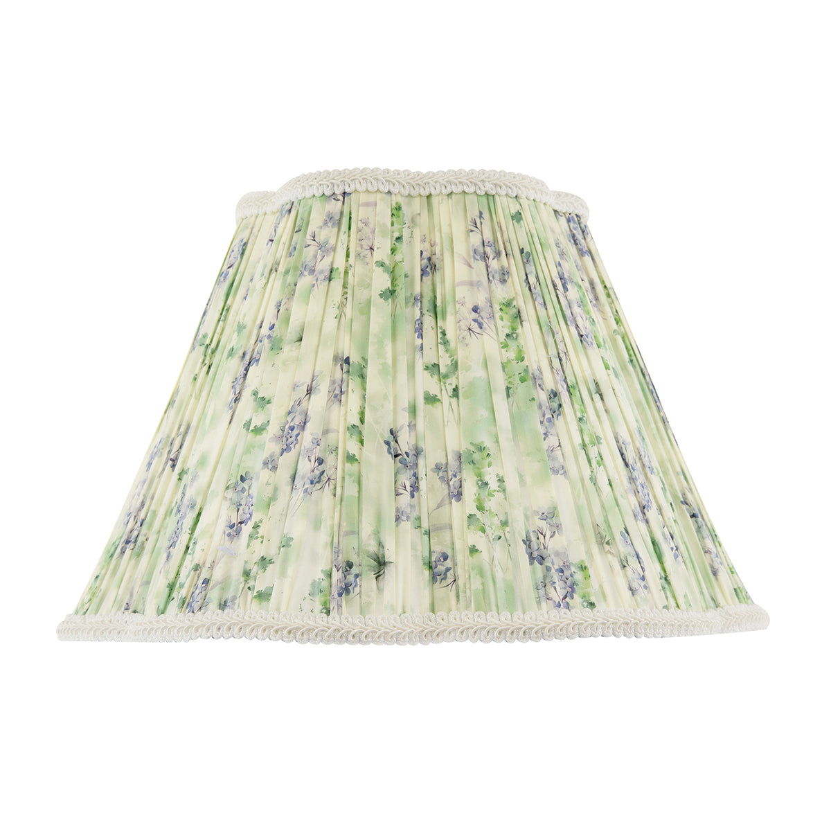 Green Floral Victorian Scallop Shade Embroidered Trims