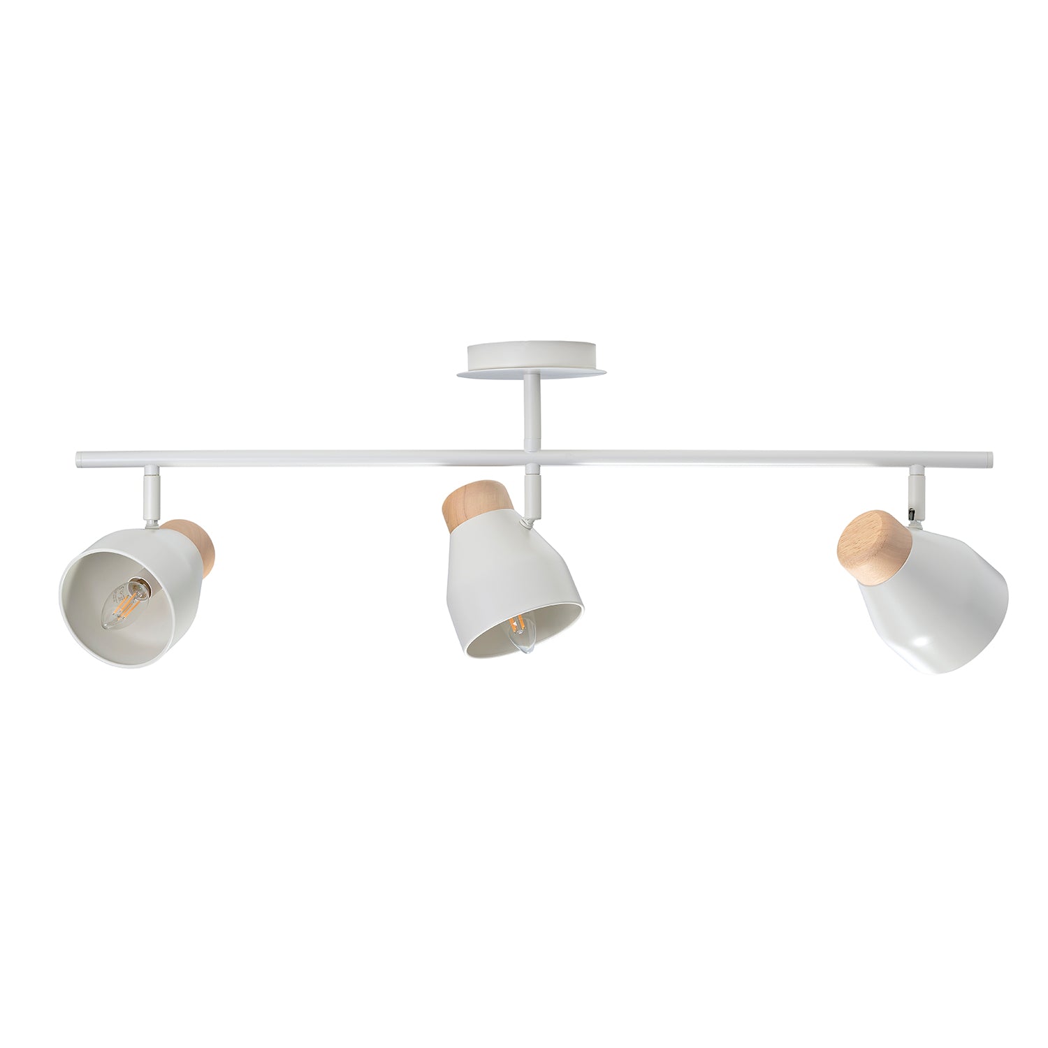 Contemporary Scandinavian Style Triple Bar Spot Ceiling Light in Muted Dove Grey Image 1