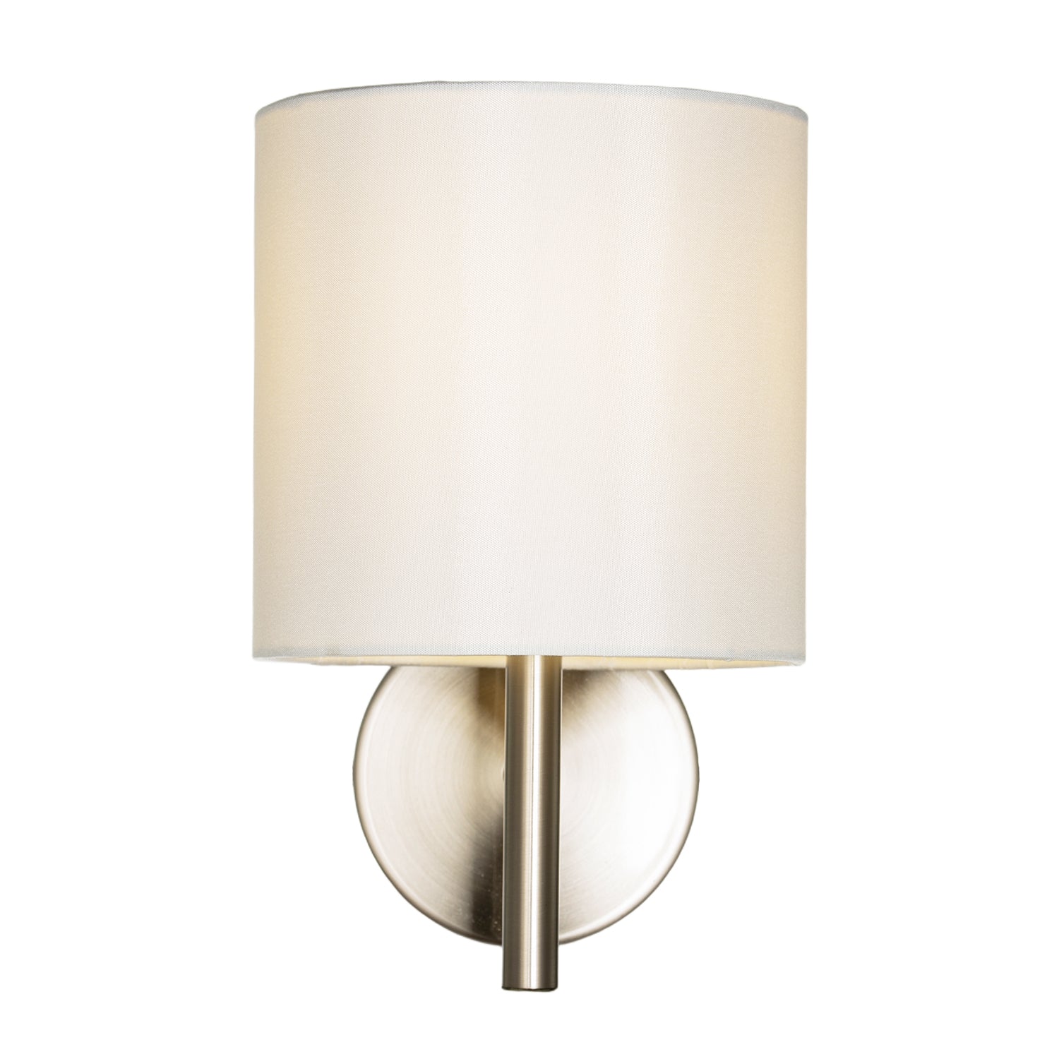 Modern Bedside Wall Lamp in Satin Nickel with Toggle Switch and Shade Image 5