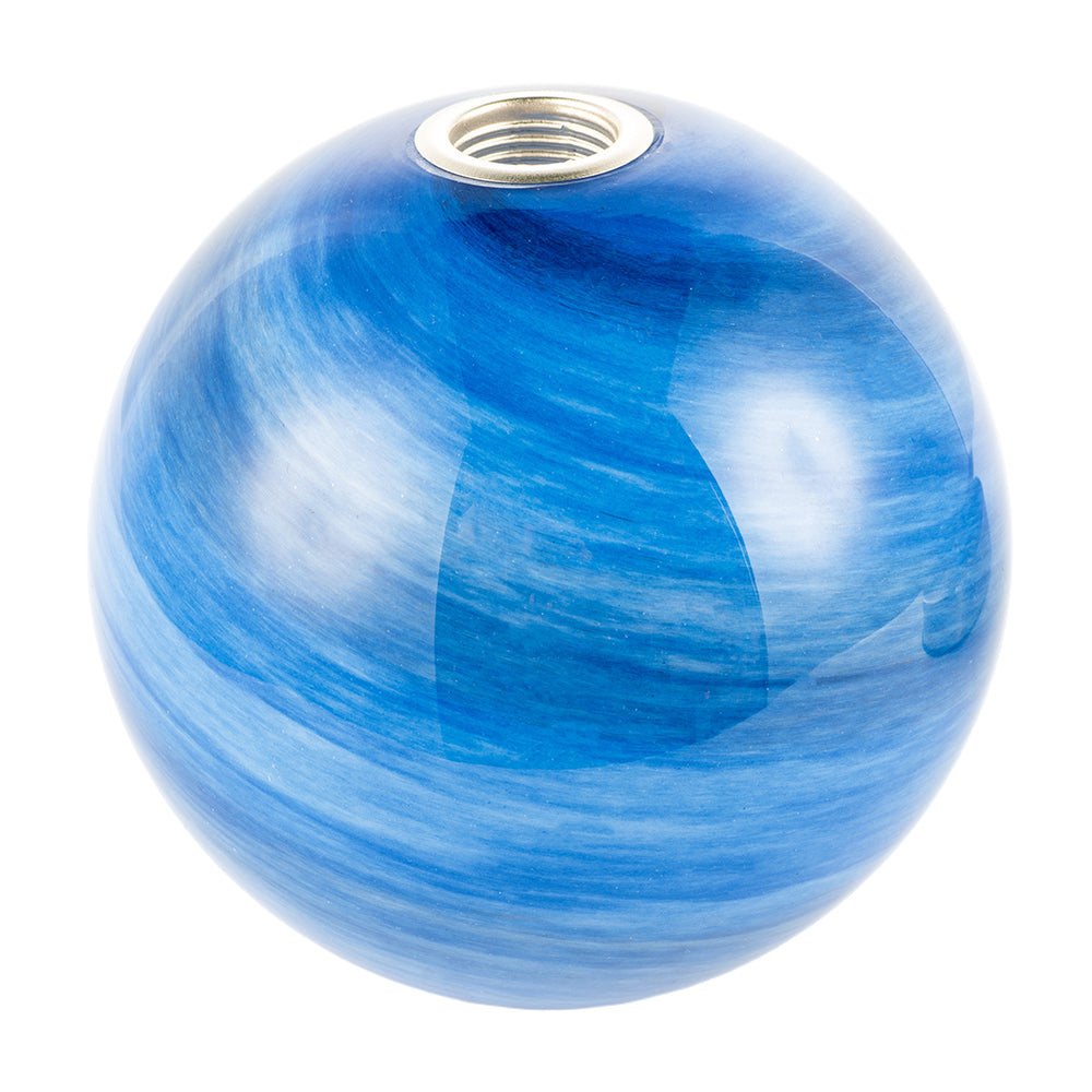 Stylish Pair of Blue Marble Swirl Glass Shades for G9 Lamp Holders Image 3