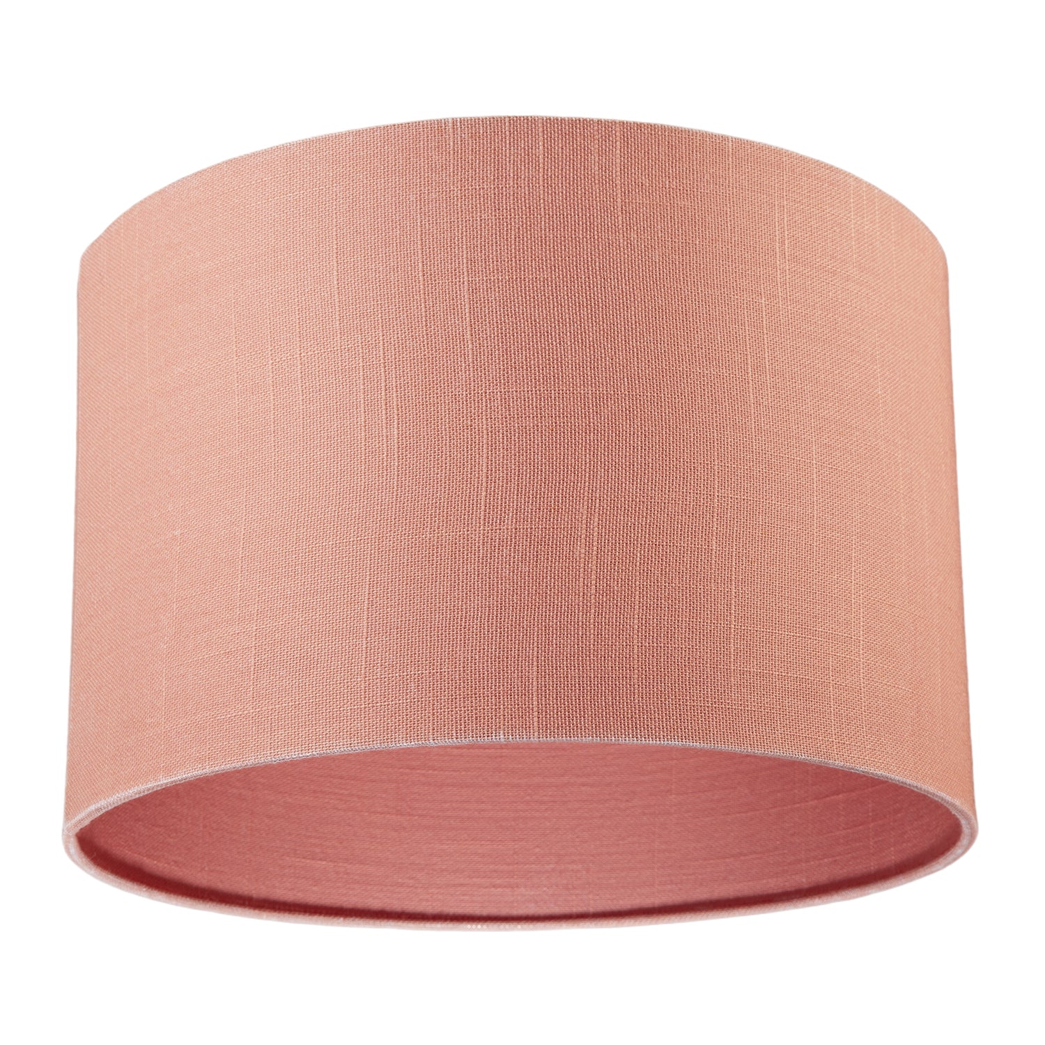 Chic Designer Peach Palazzo Textured Linen Fabric Circular Lamp Shade Image 5