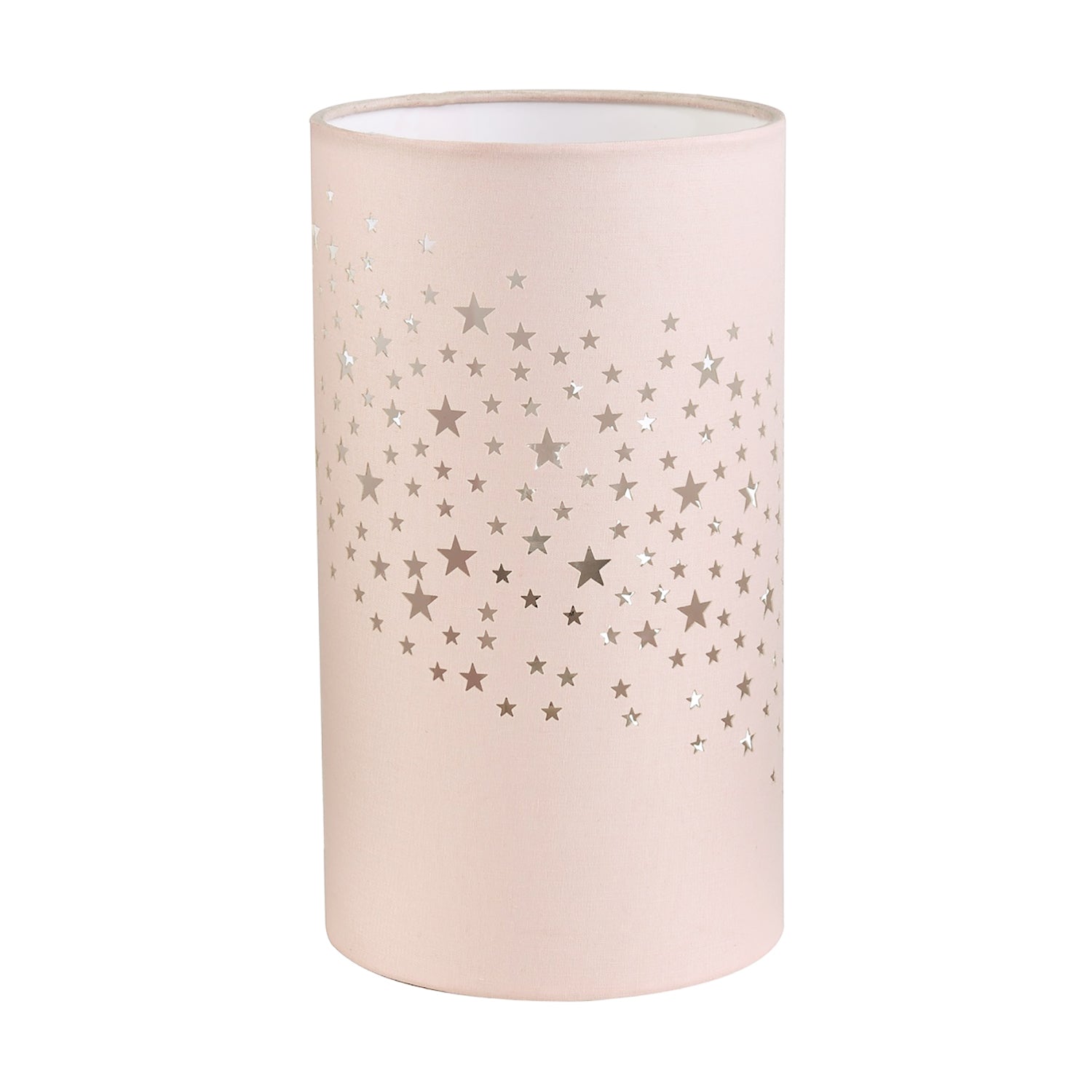 Contemporary Stars Decorated Children/Kids Blush Pink Cotton Bedside Table Light Image 3