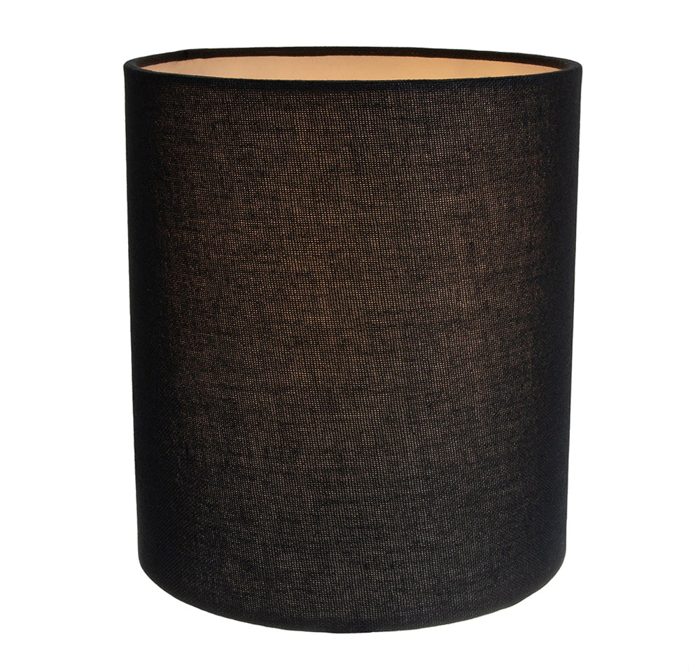 Contemporary and Elegant Ash Black Linen Fabric 18cm High Cylinder Lamp Shade Image 2