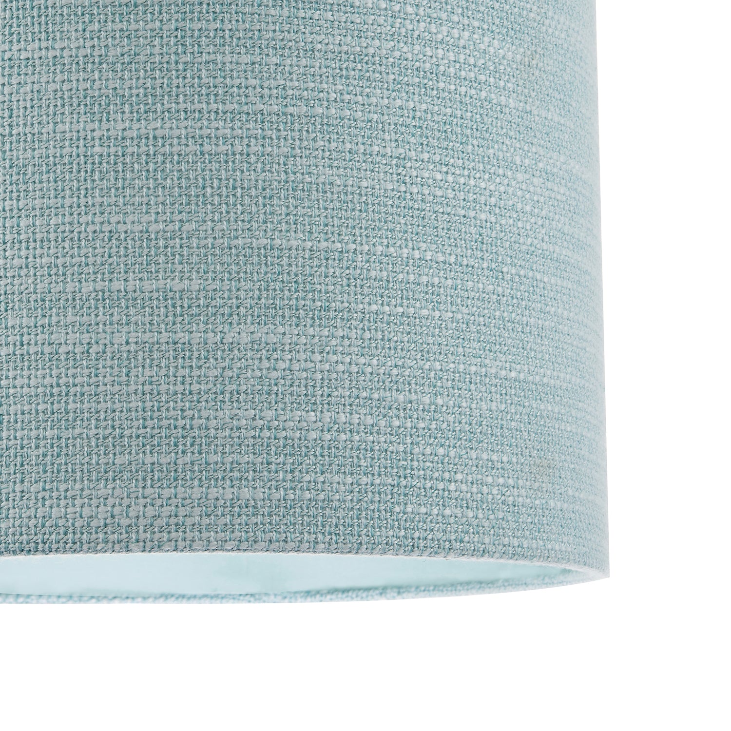 Designer Bobbled and Textured Linen Lamp Shade in Light Duck Egg Blue Image 4