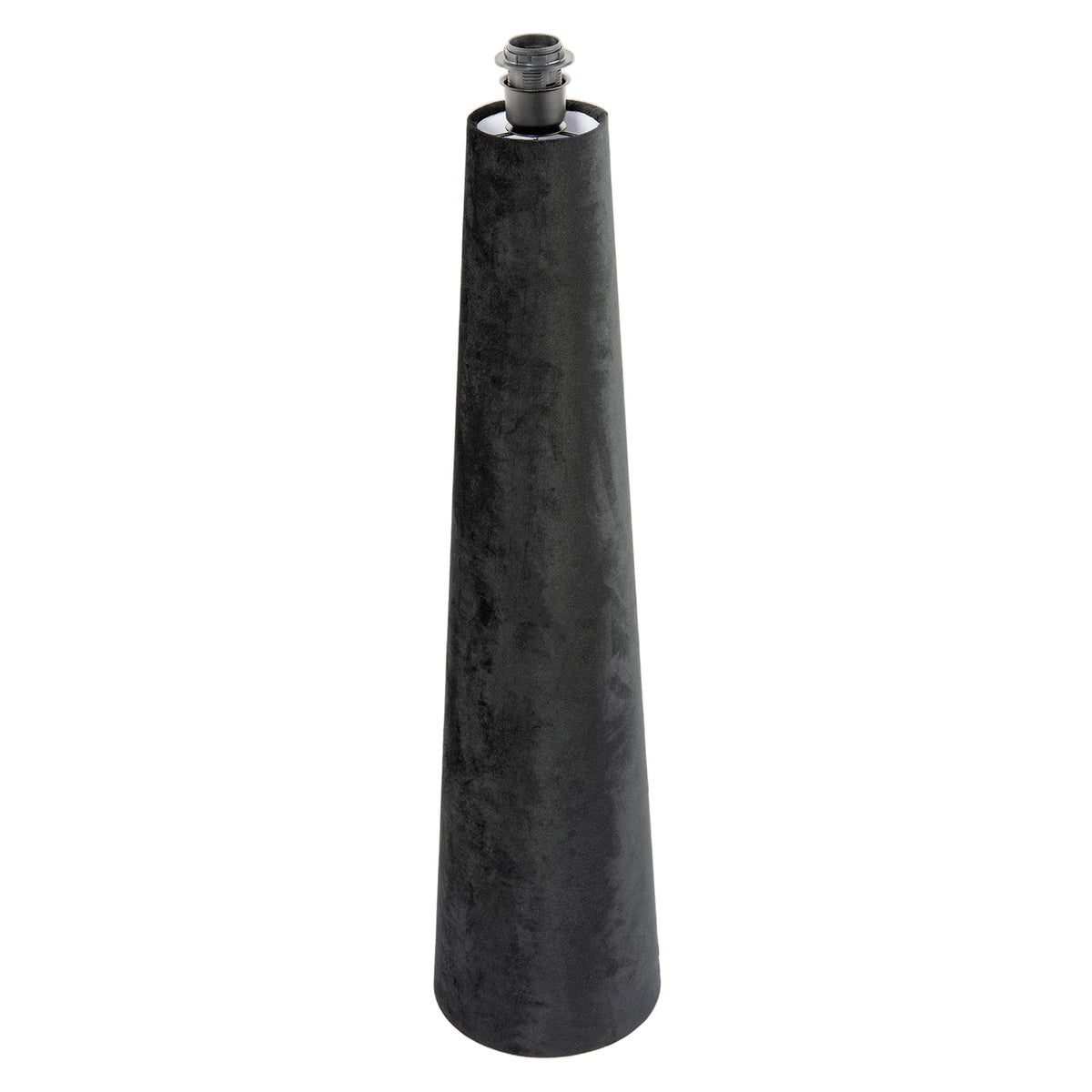 Vintage Black Velvet Fabric Floor Lamp with Victorian Trim and Tassels Image 8
