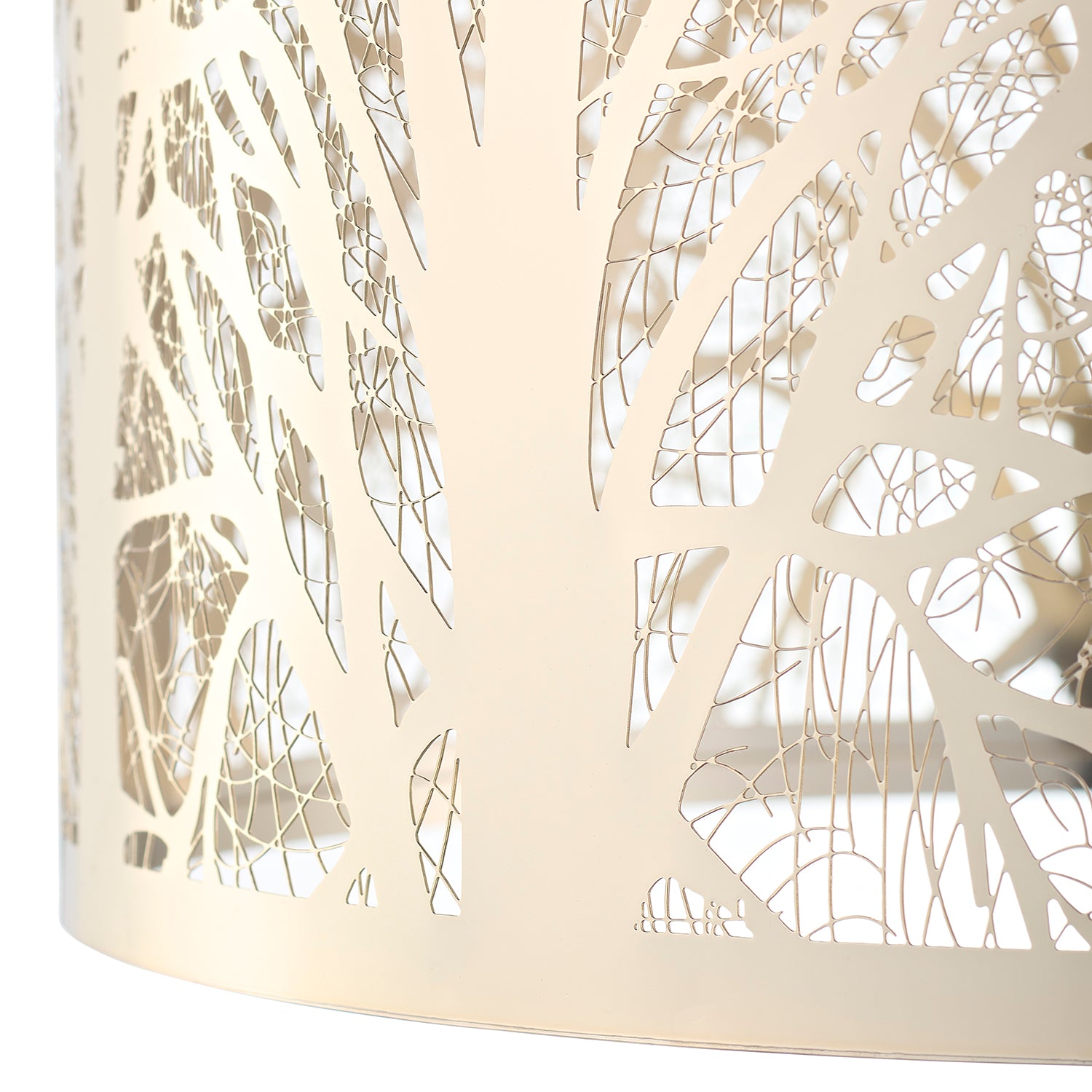 Unique and Beautiful Brushed Gold Metal Forest Design Ceiling Pendant Shade Image 3