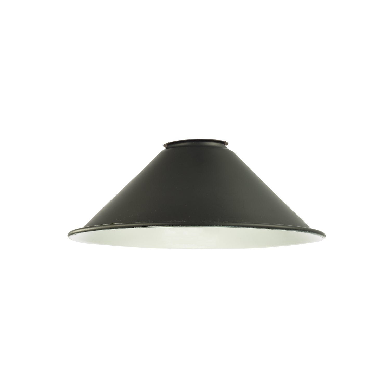 Cone Shaped Industrial Metal Pendant Lamp Shade in Mat Black - 21cm x 8cm Image 4