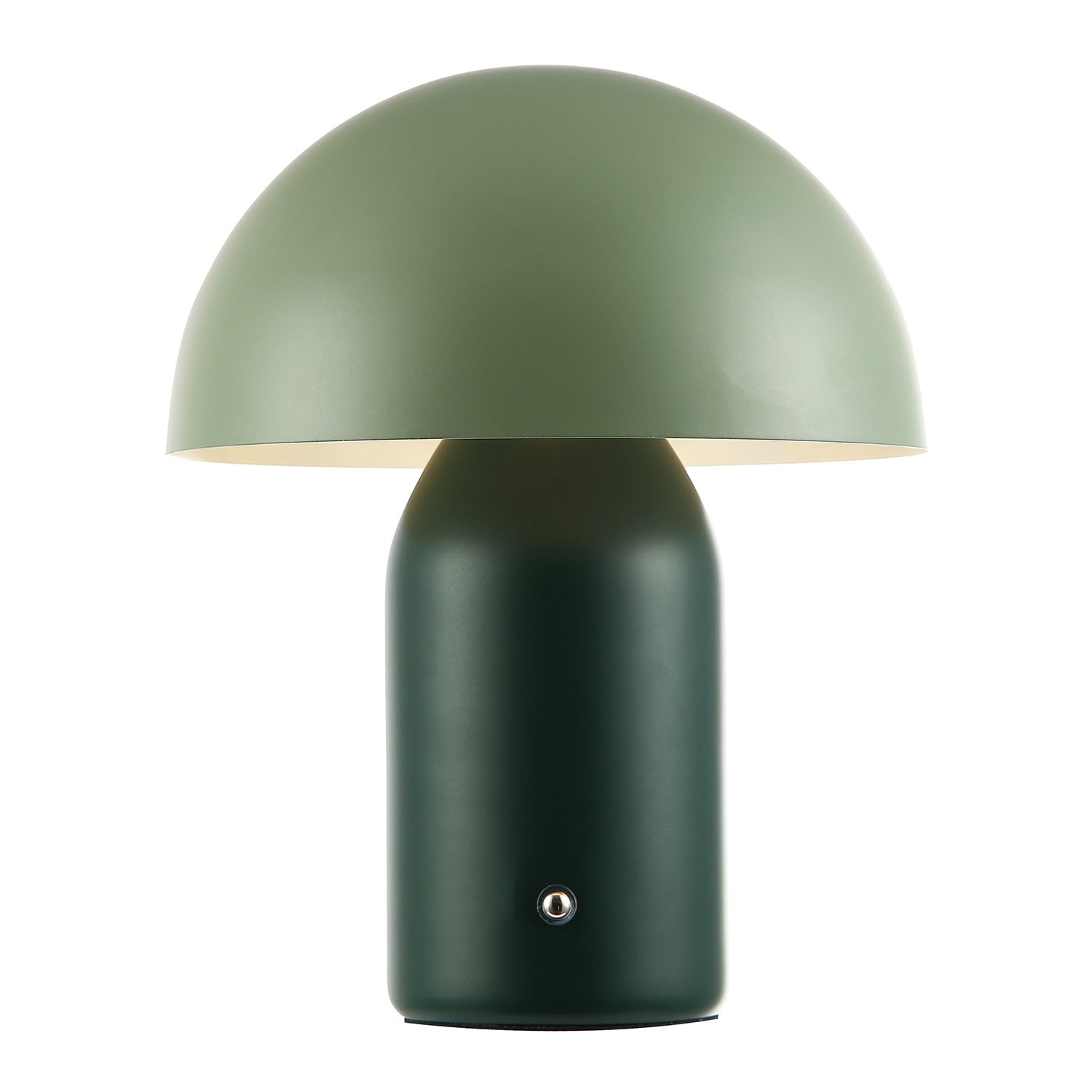 Modern Rechargeable Mushroom Table Lamp in Forest and Olive Green - Touch Dimmer Image 2