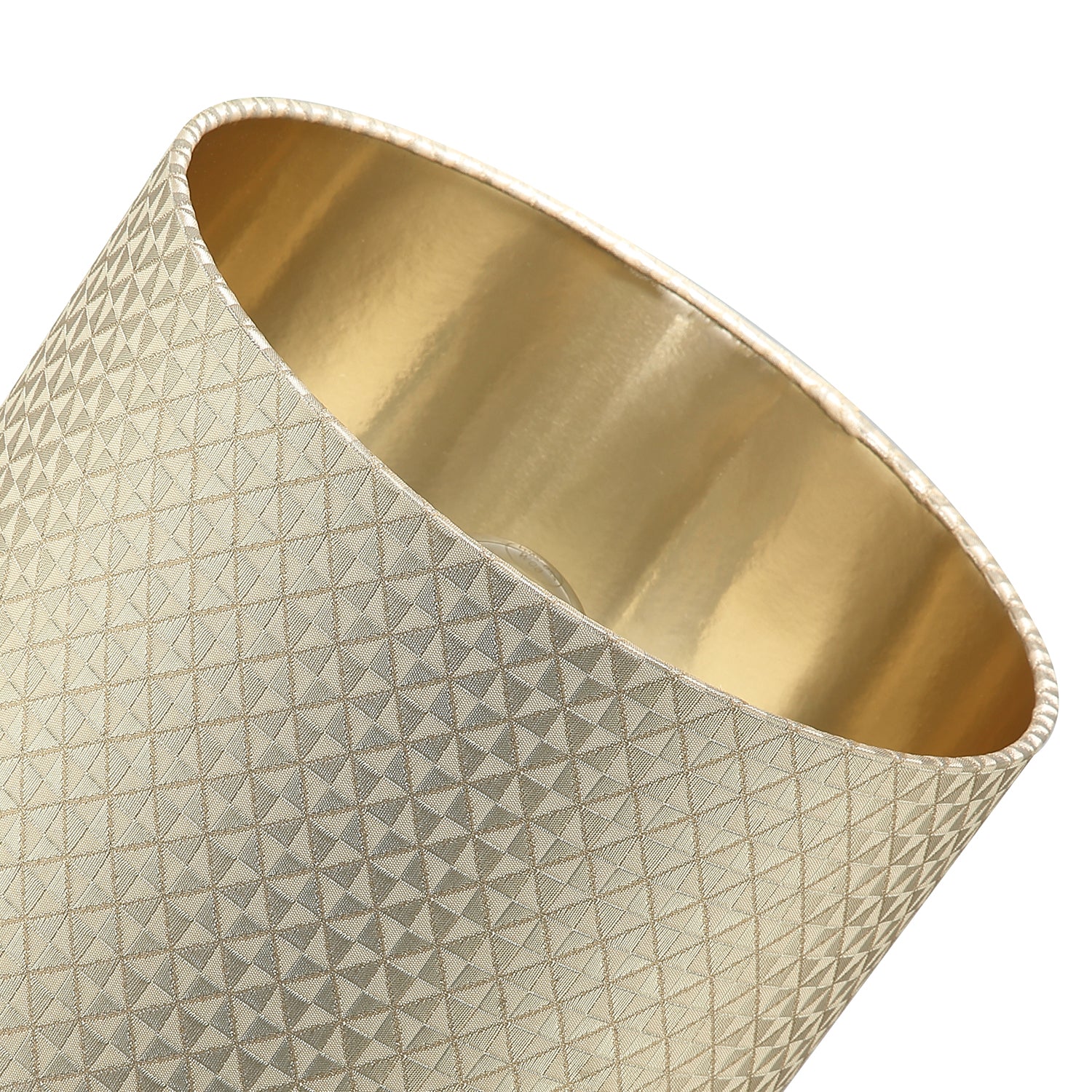 Light Shimmer Taupe Drum Lamp Shade with Inner Champagne Gold Lining Image 4