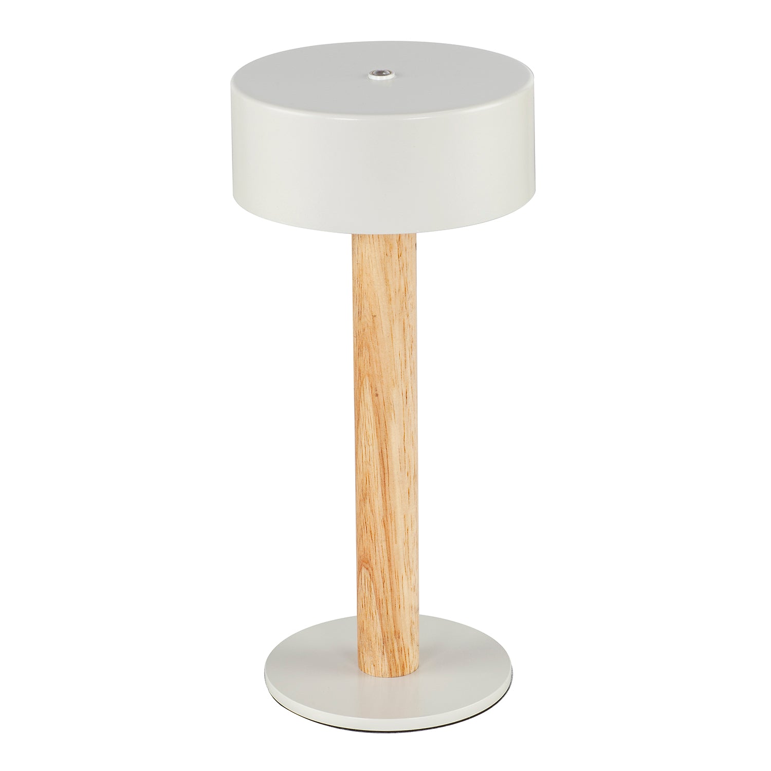 Scandinavian Look Portable Rechargeable Lamp in White and Natural Wood Image 4