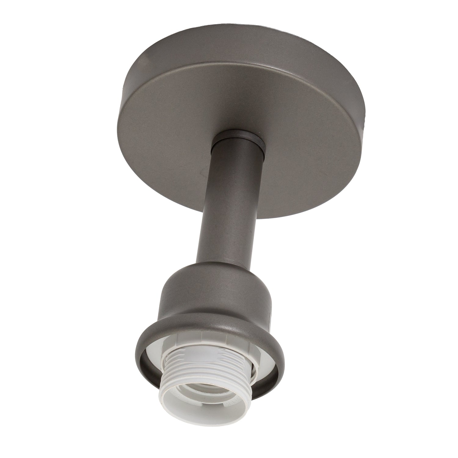 Contemporary Designer Short Semi Flush Pearl Grey Ceiling Rose Light Image 4